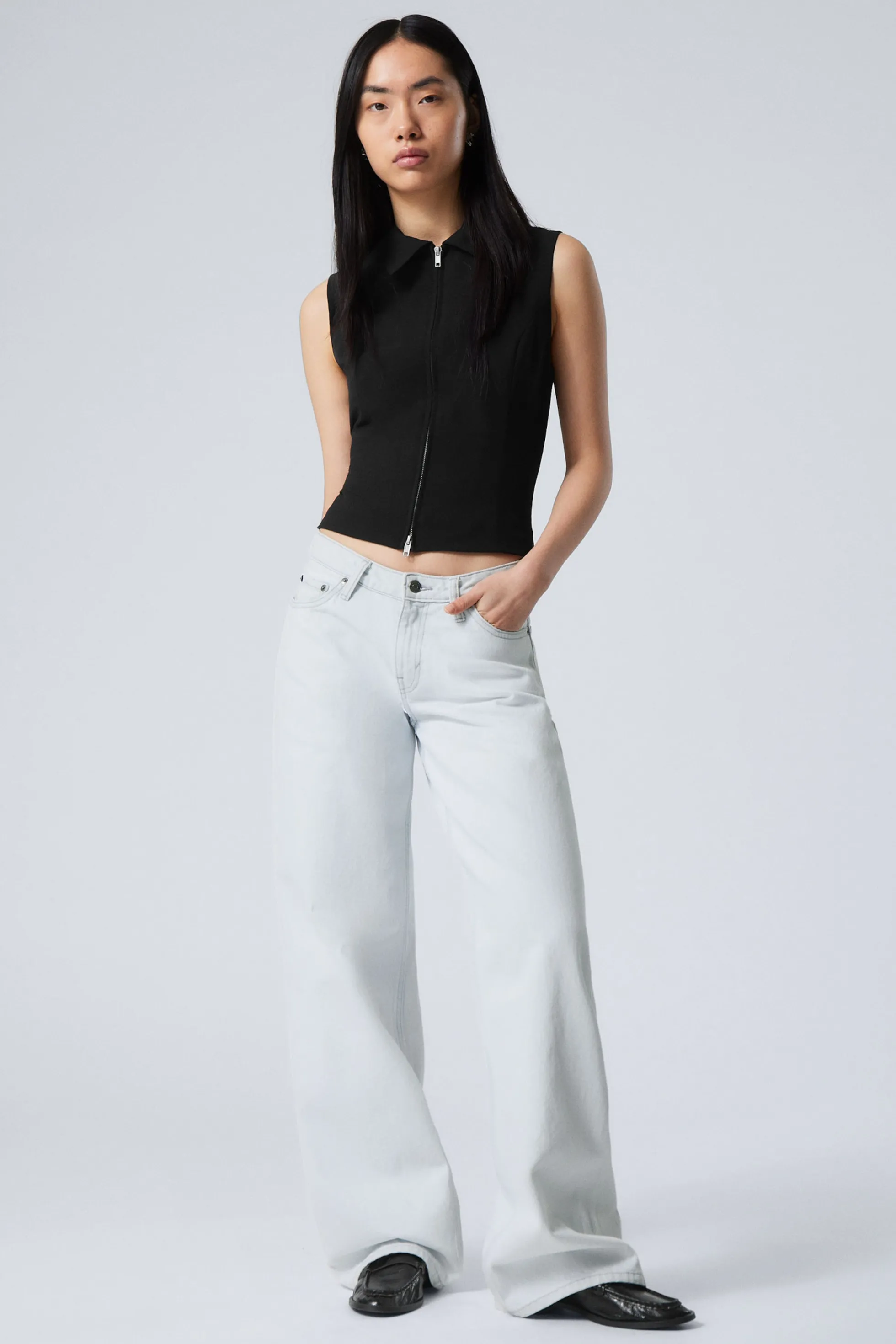 Weekday AMPLE LOW WAIST LOOSE WIDE LEG JEANS>DAMES Jeans