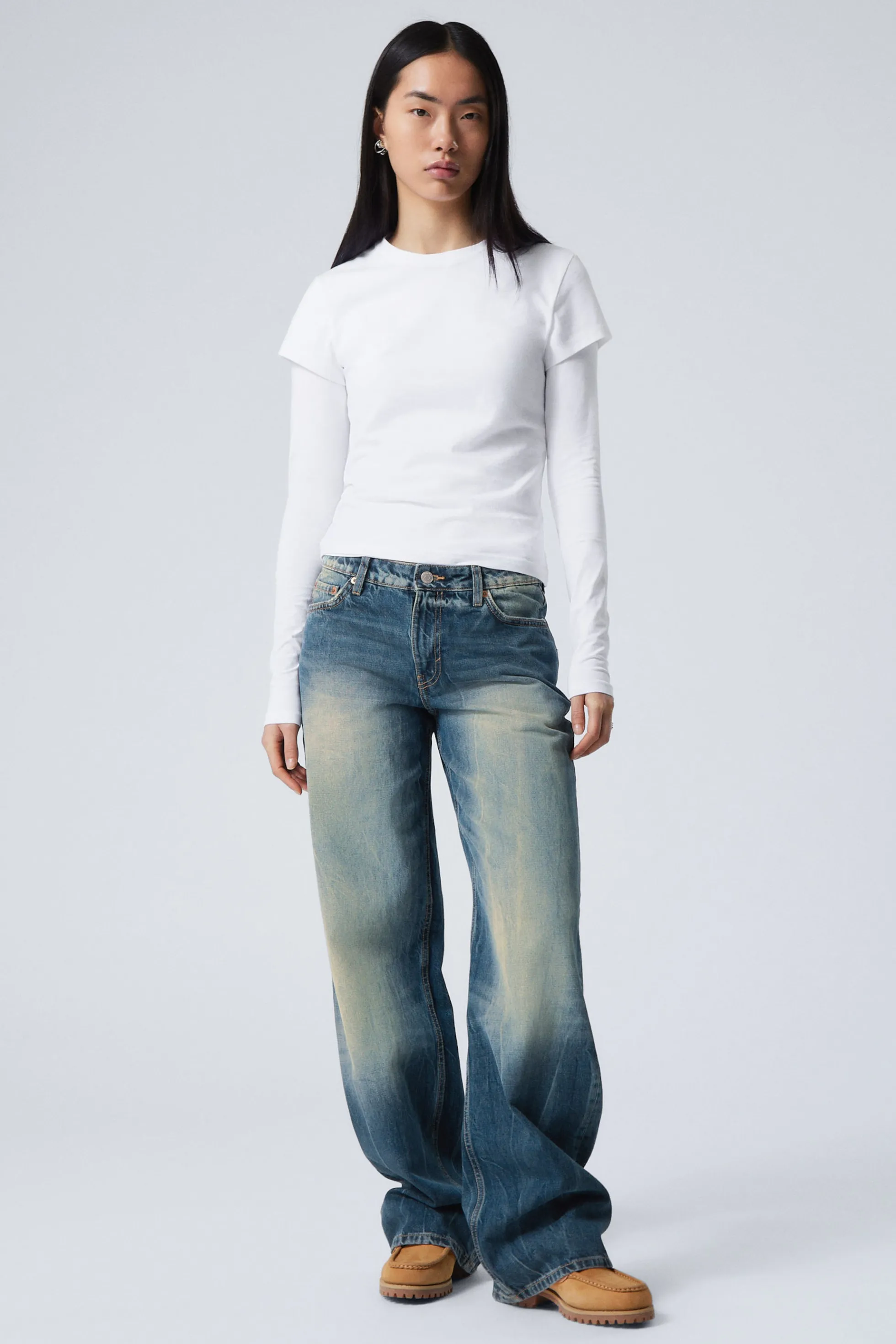 Weekday AMPLE LOW WAIST LOOSE WIDE LEG JEANS>DAMES Jeans