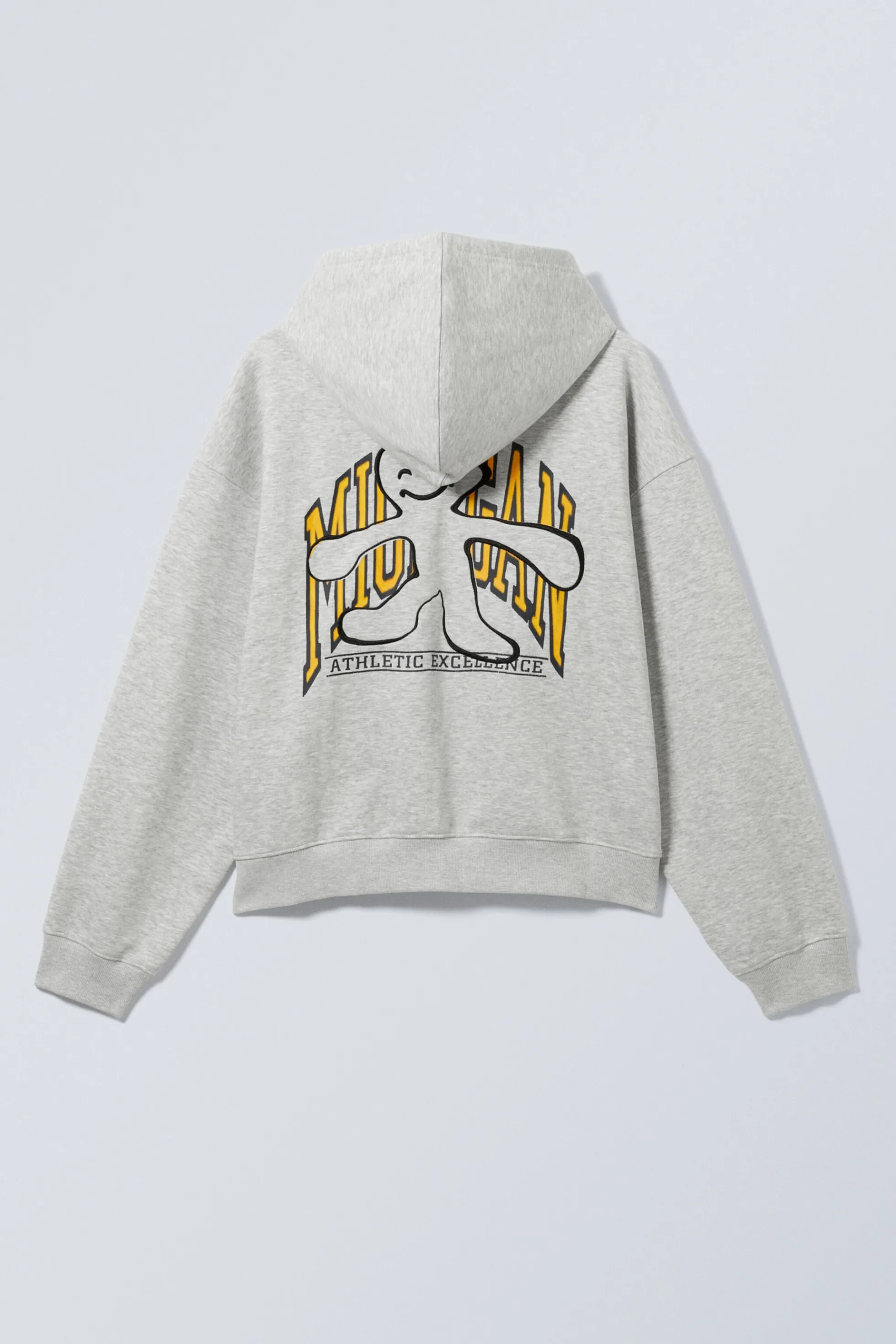 Weekday BOXY HOODIE MET RITS EN GRAFISCHE PRINT>Heren Grafische | Hoodies