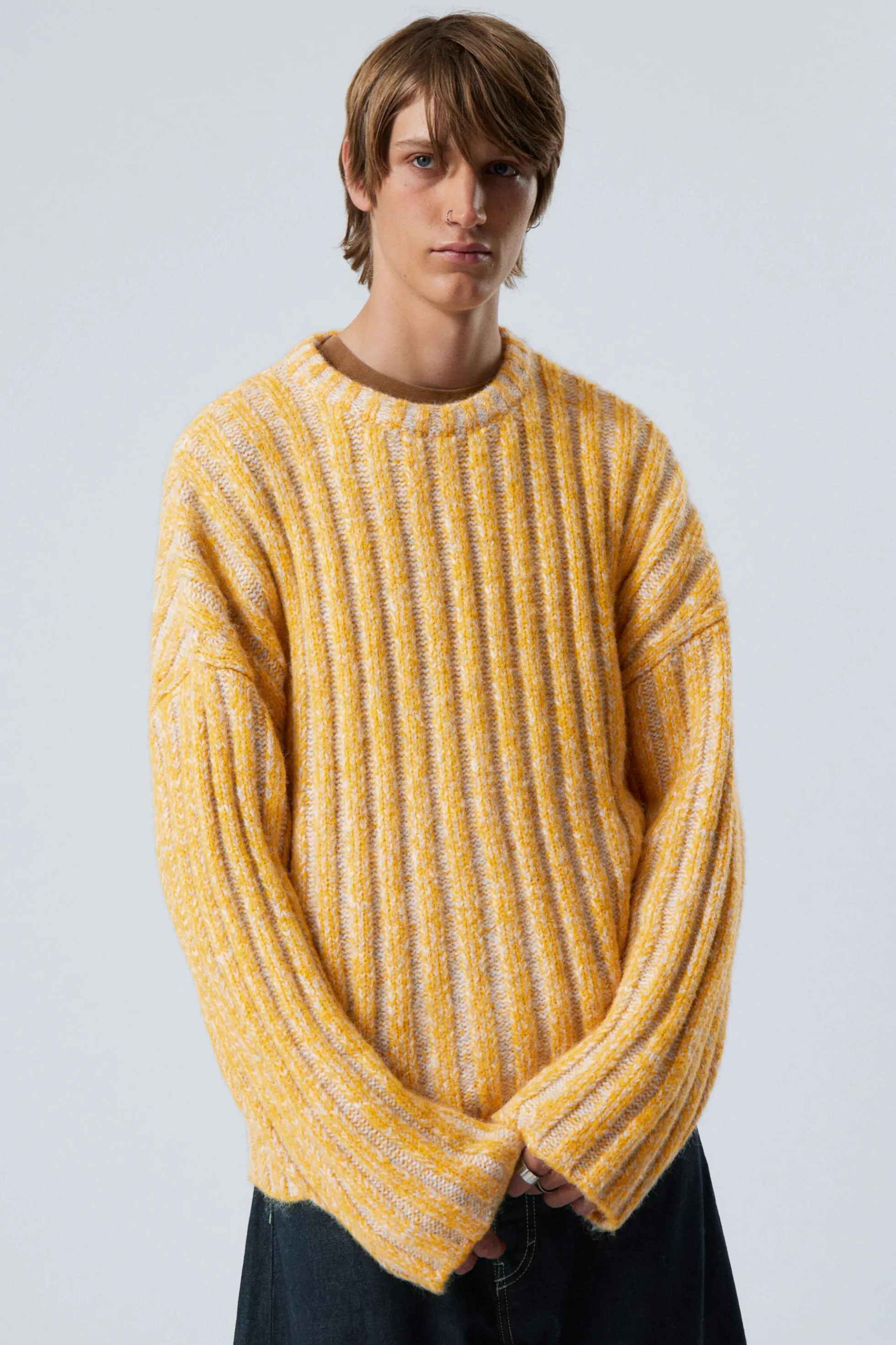 Weekday CROPPED RIBGEBREIDE TRUI>Heren Knitwear