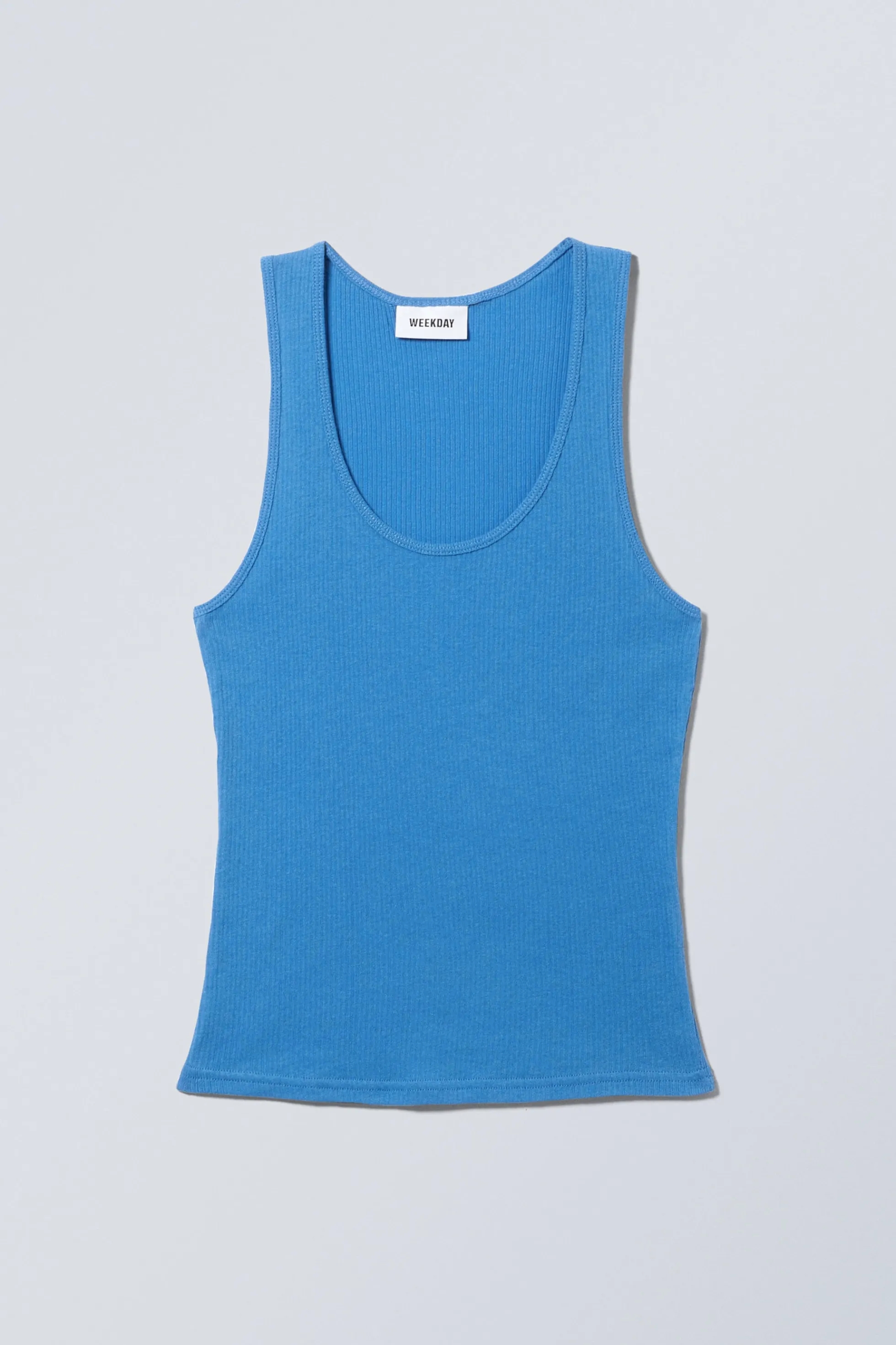 Weekday DOORSCHIJNENDEN GERIBDE TANKTOP>DAMES Basics | Tops