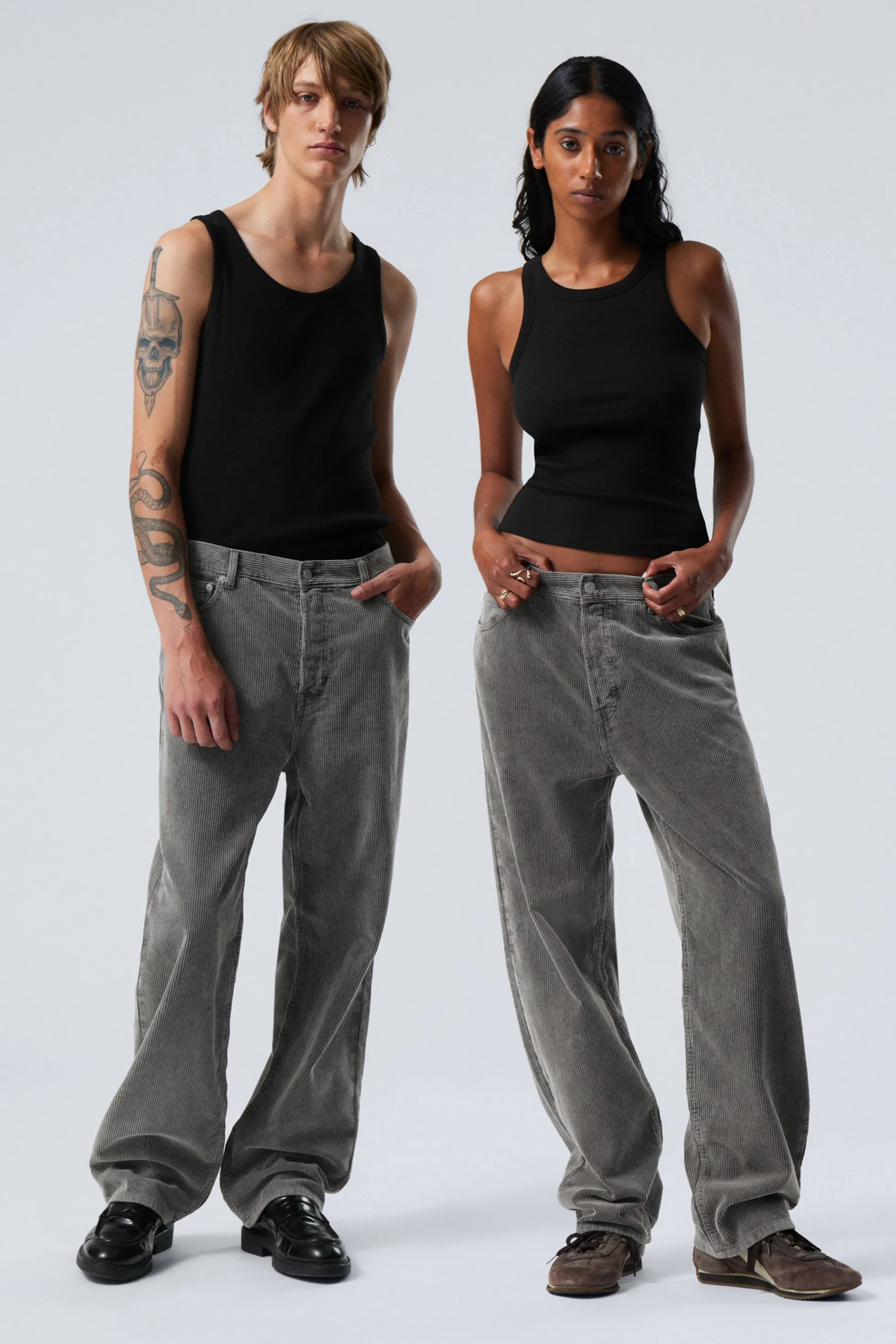 Weekday GALAXY LOSSE CORDUROY BROEK MET RECHTE PIJPEN>DAMES Broeken | Broeken