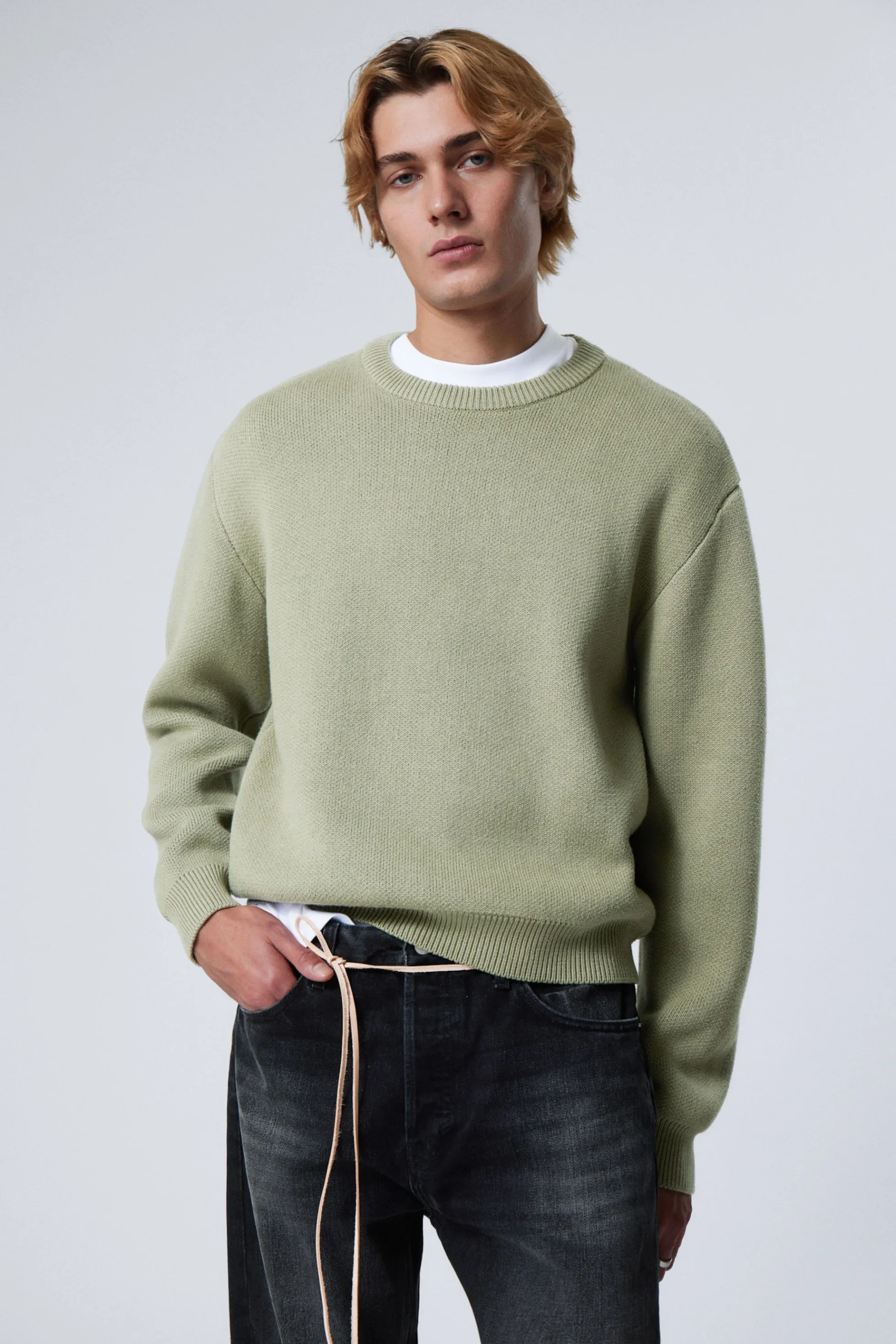 Weekday GEBREIDE KATOENEN TRUI MET REGULAR FIT>Heren Knitwear