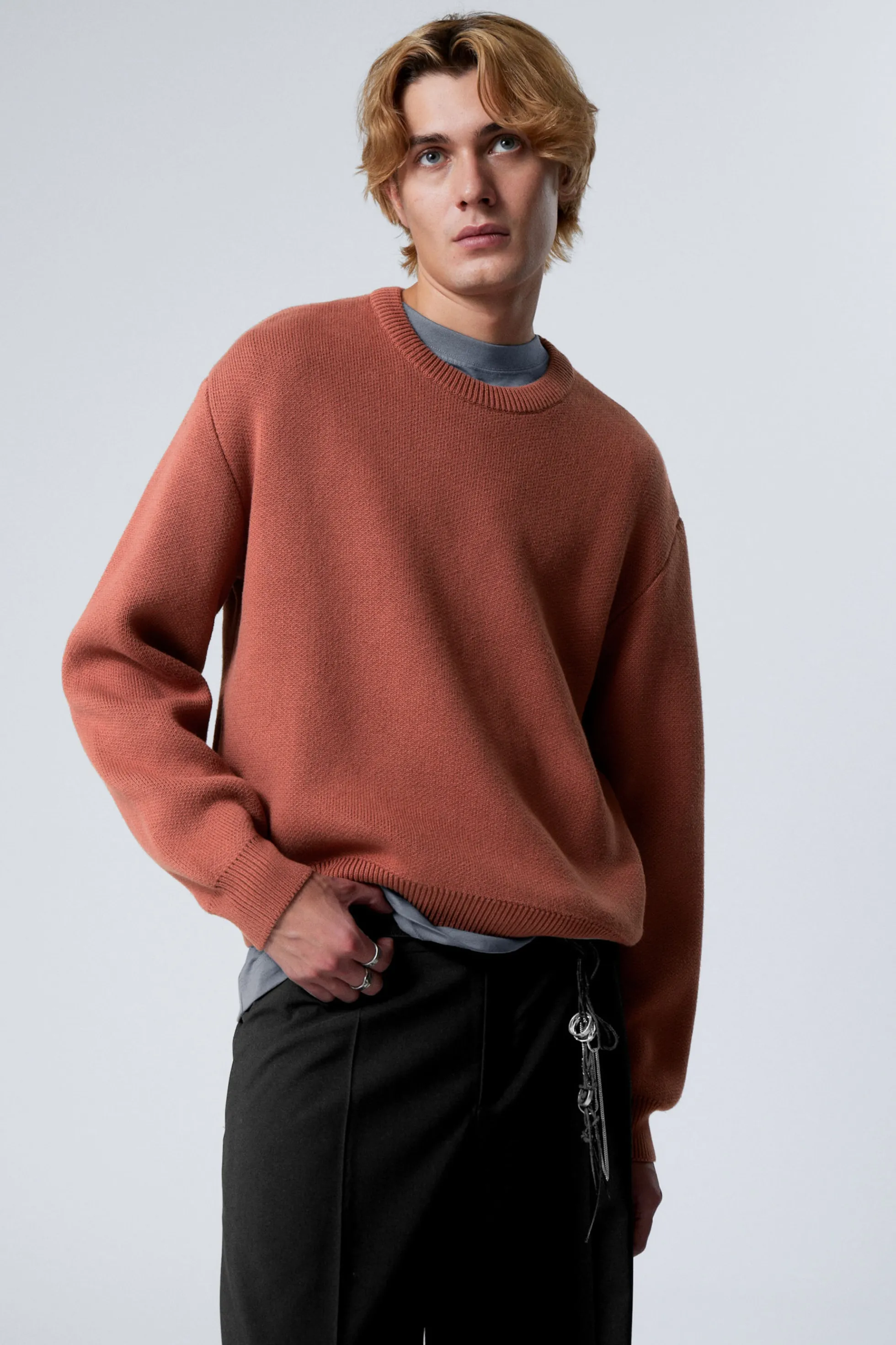 Weekday GEBREIDE KATOENEN TRUI MET REGULAR FIT>Heren Knitwear