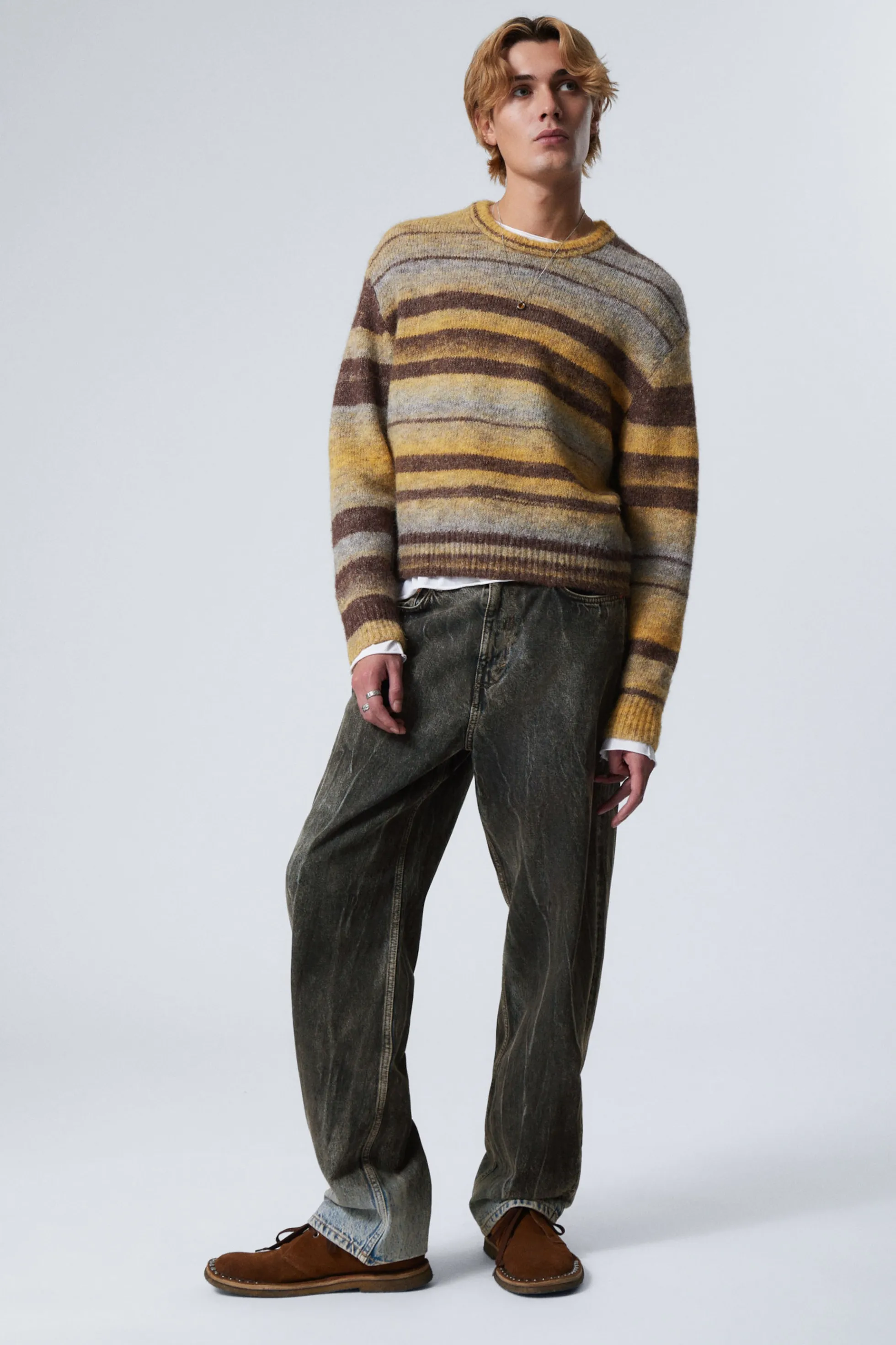 Weekday GESTREEPTE TRUI MET NORMALE PASVORM>Heren Knitwear