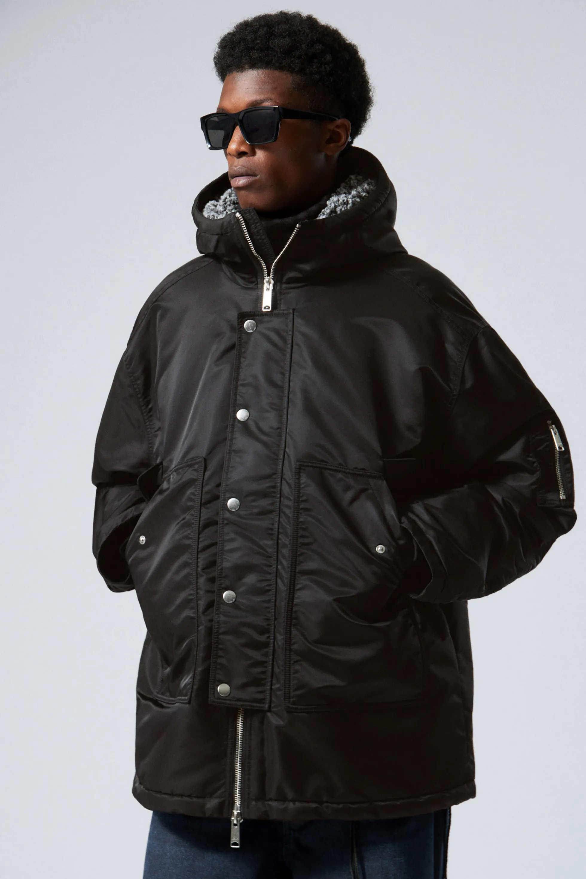 Weekday GEWATTEERD NYLON PARKA-JACK>Heren Jacks & Jassen