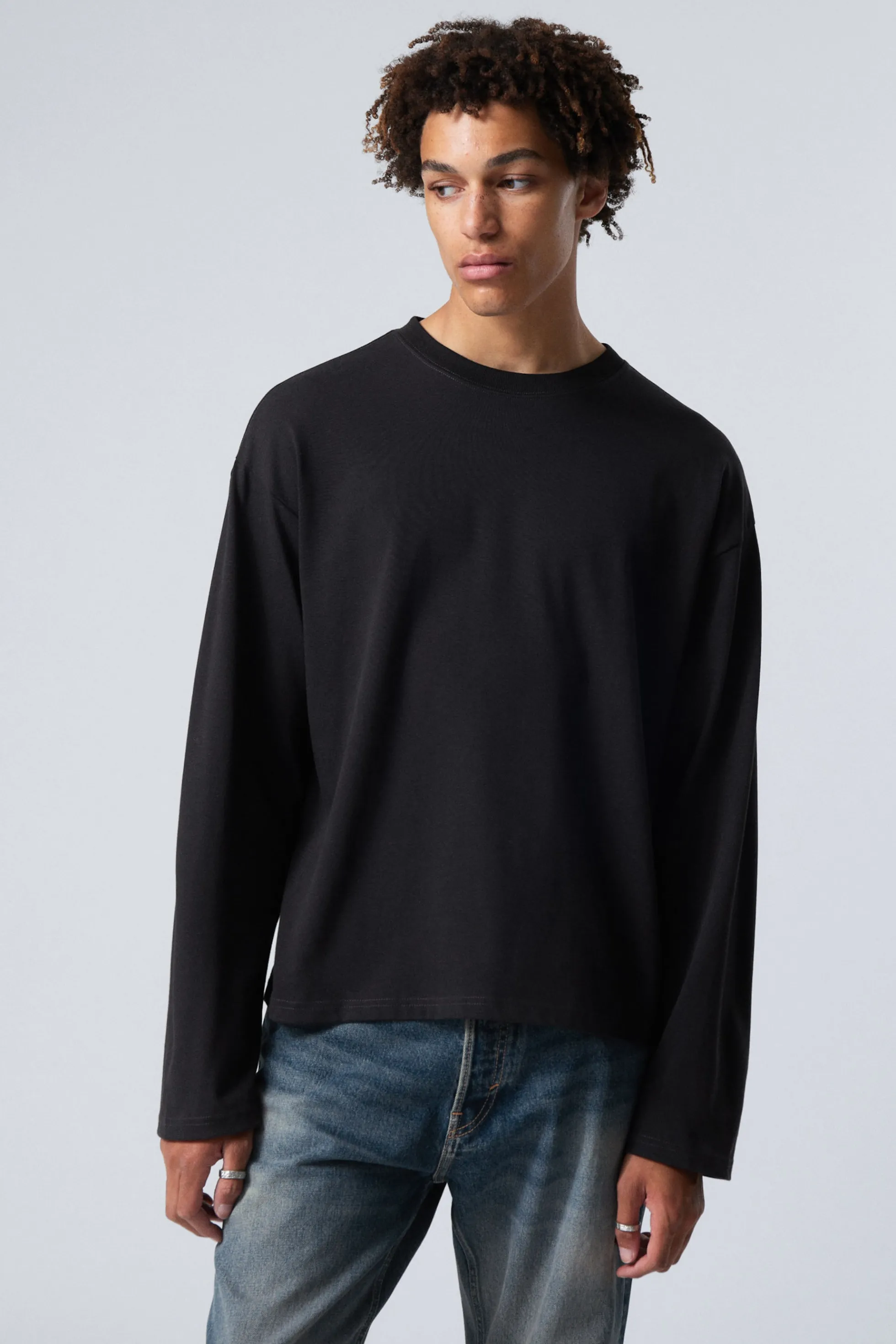 Weekday GEWELDIG BOXY T-SHIRT MET LANGE MOUWEN>Heren Basics | T-Shirts & Tops