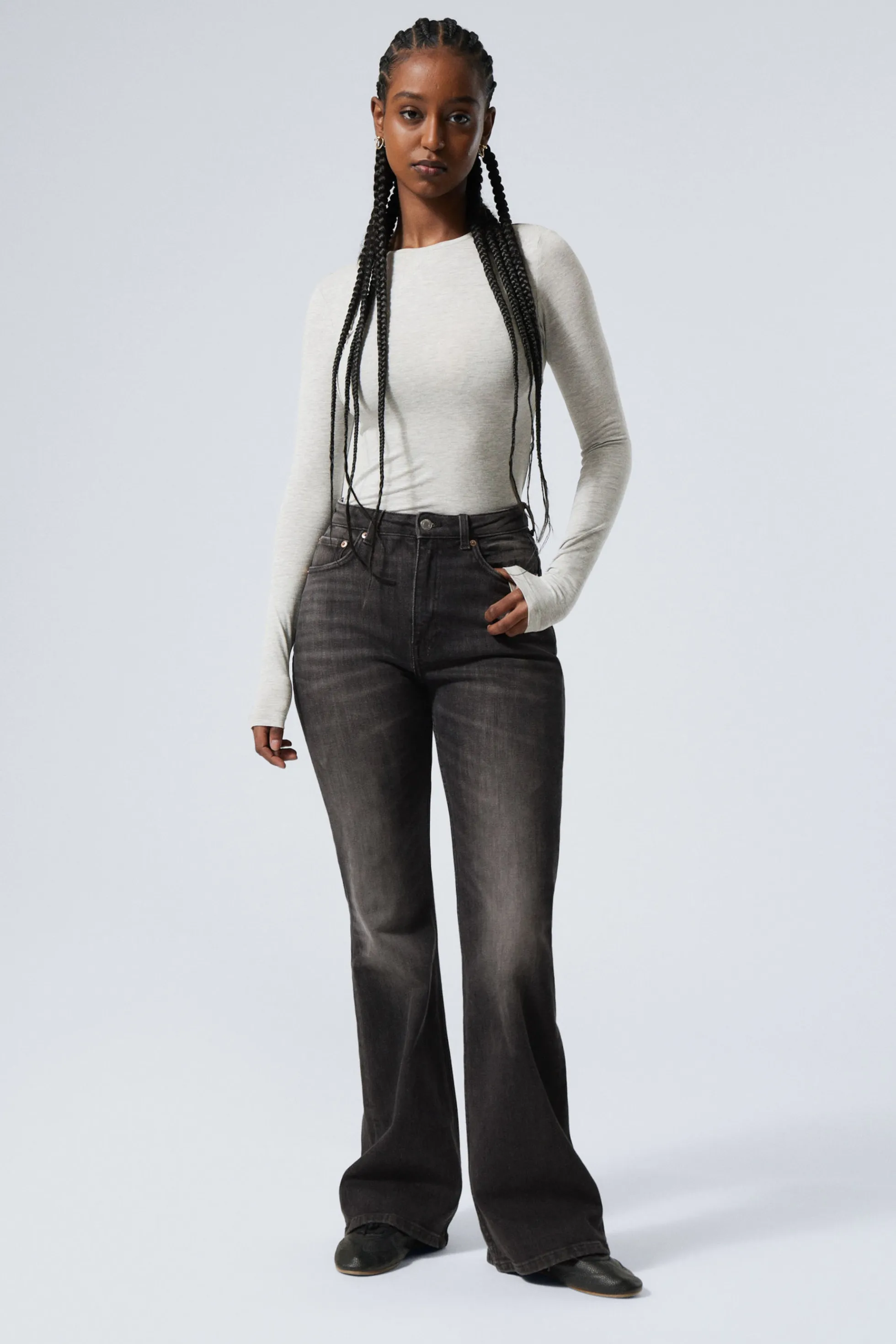 Weekday GLOW CURVE HIGH WAISTED REGULAR FLARED LEG JEANS>DAMES Jeans