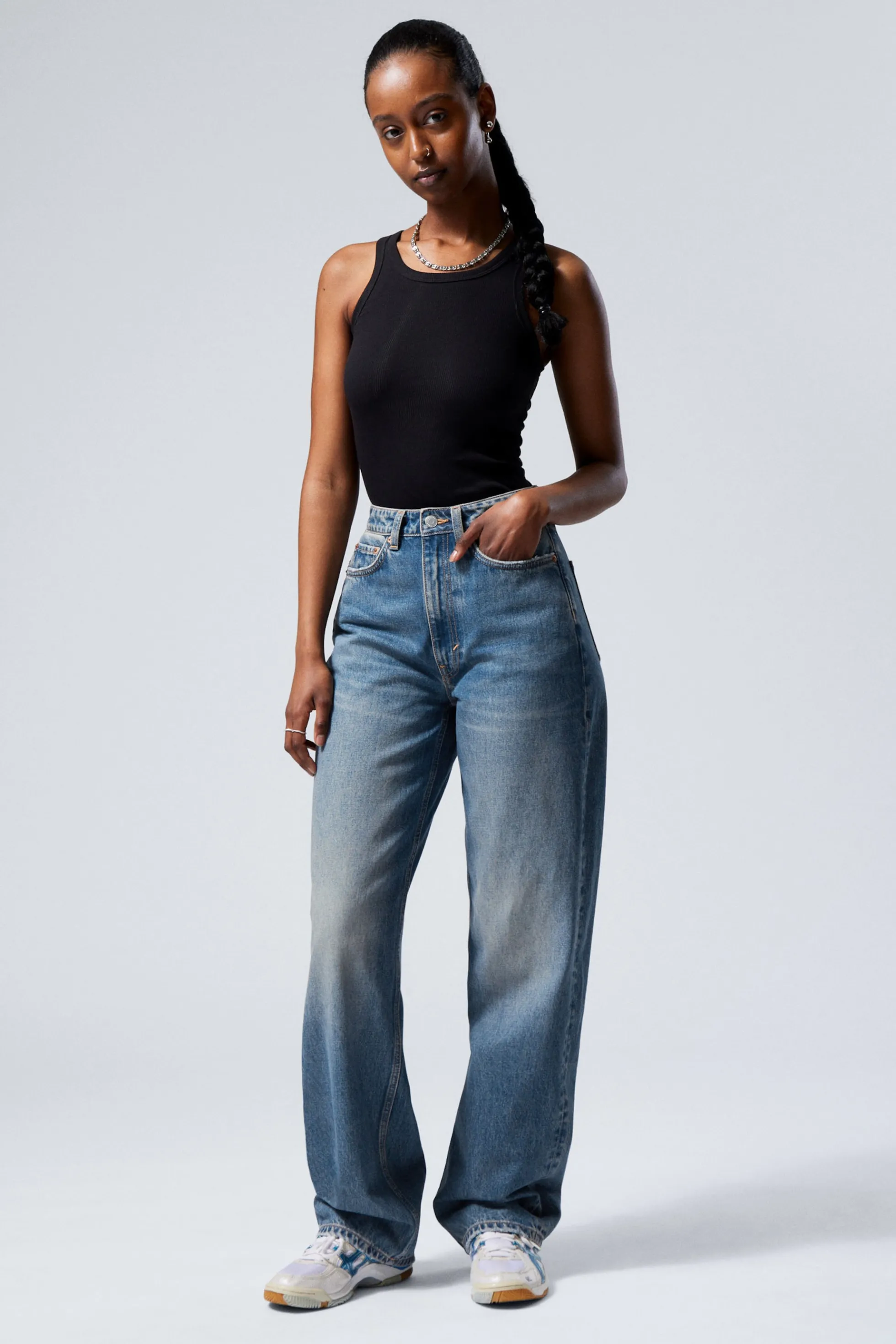 Weekday HALO CURVE HIGH WAISTED REGULAR WIDE LEG JEANS>DAMES Jeans