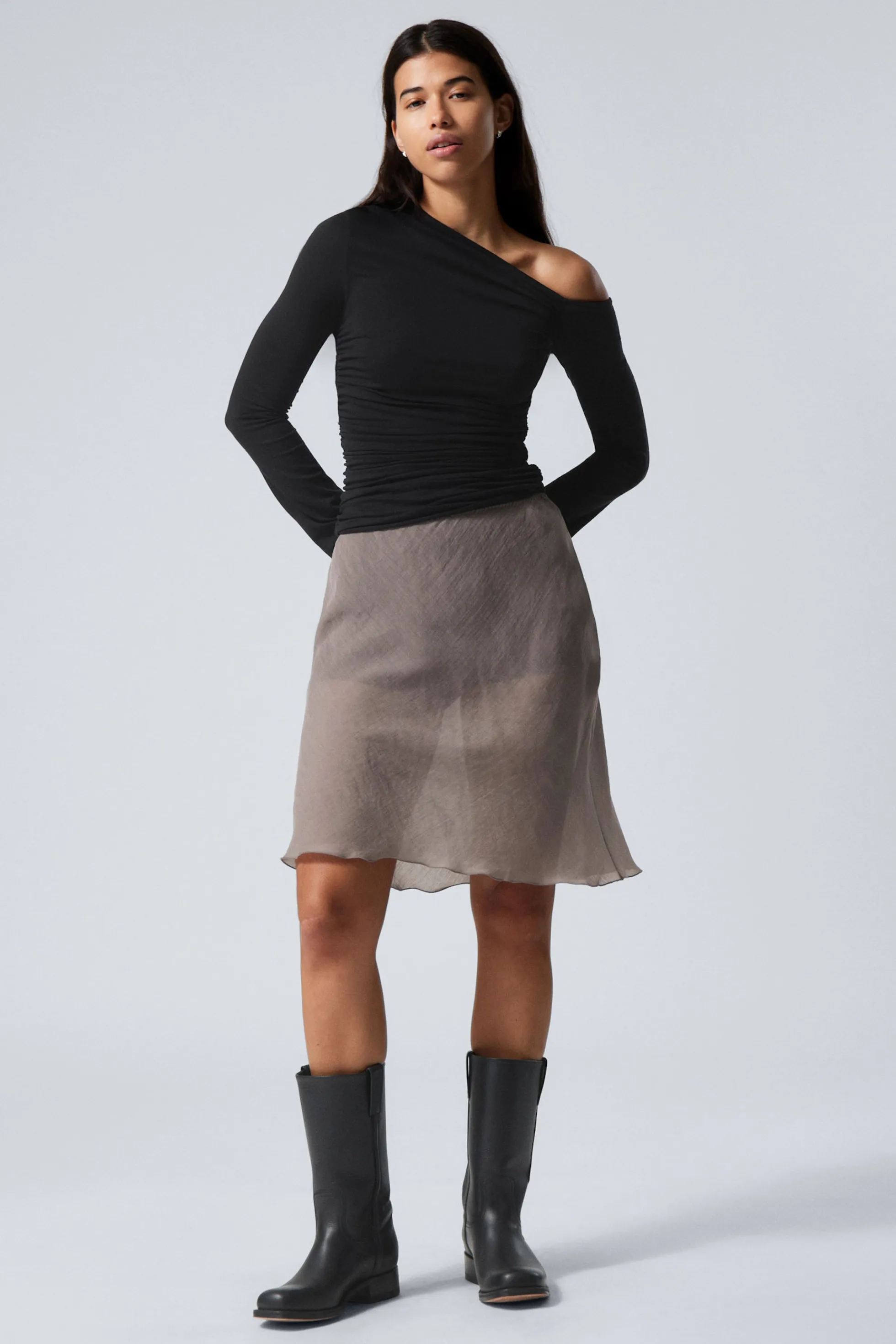 Weekday KNIELANGE ROK MET ELASTISCHE TAILLE>DAMES Rokken