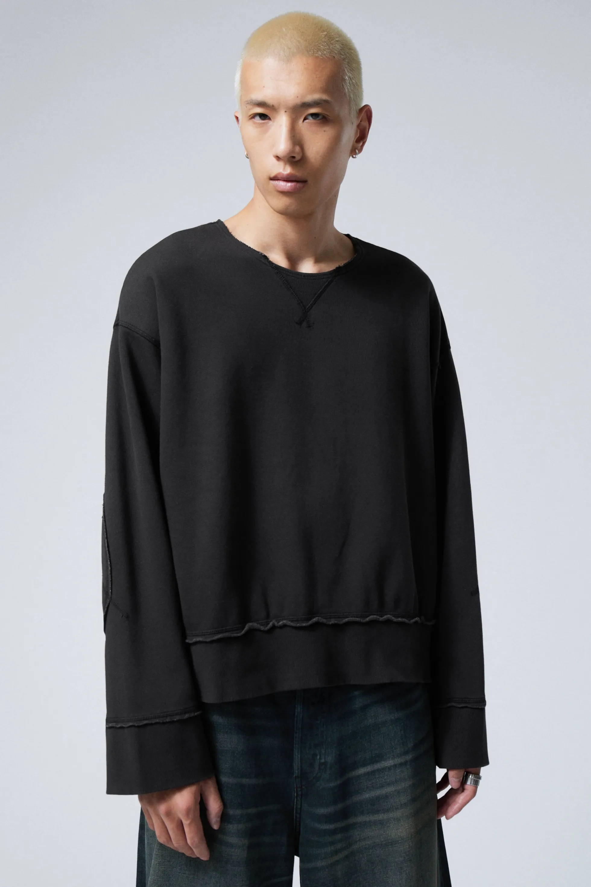 Weekday KORT DISTRESSED SWEATSHIRT>Heren Sweatshirts