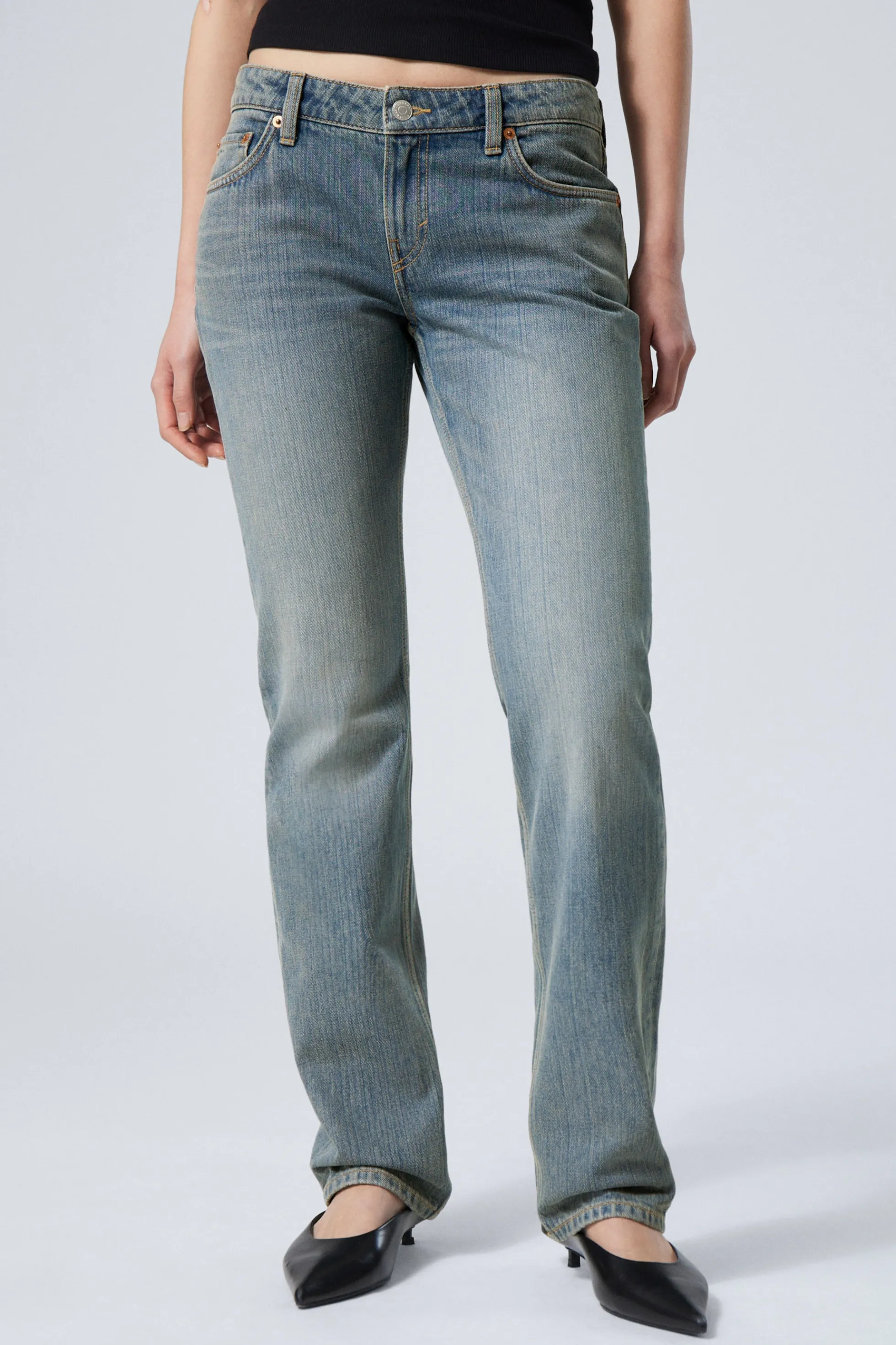 Weekday NAIL LOW WAIST SLIM STRAIGHT LEG JEANS>DAMES Jeans