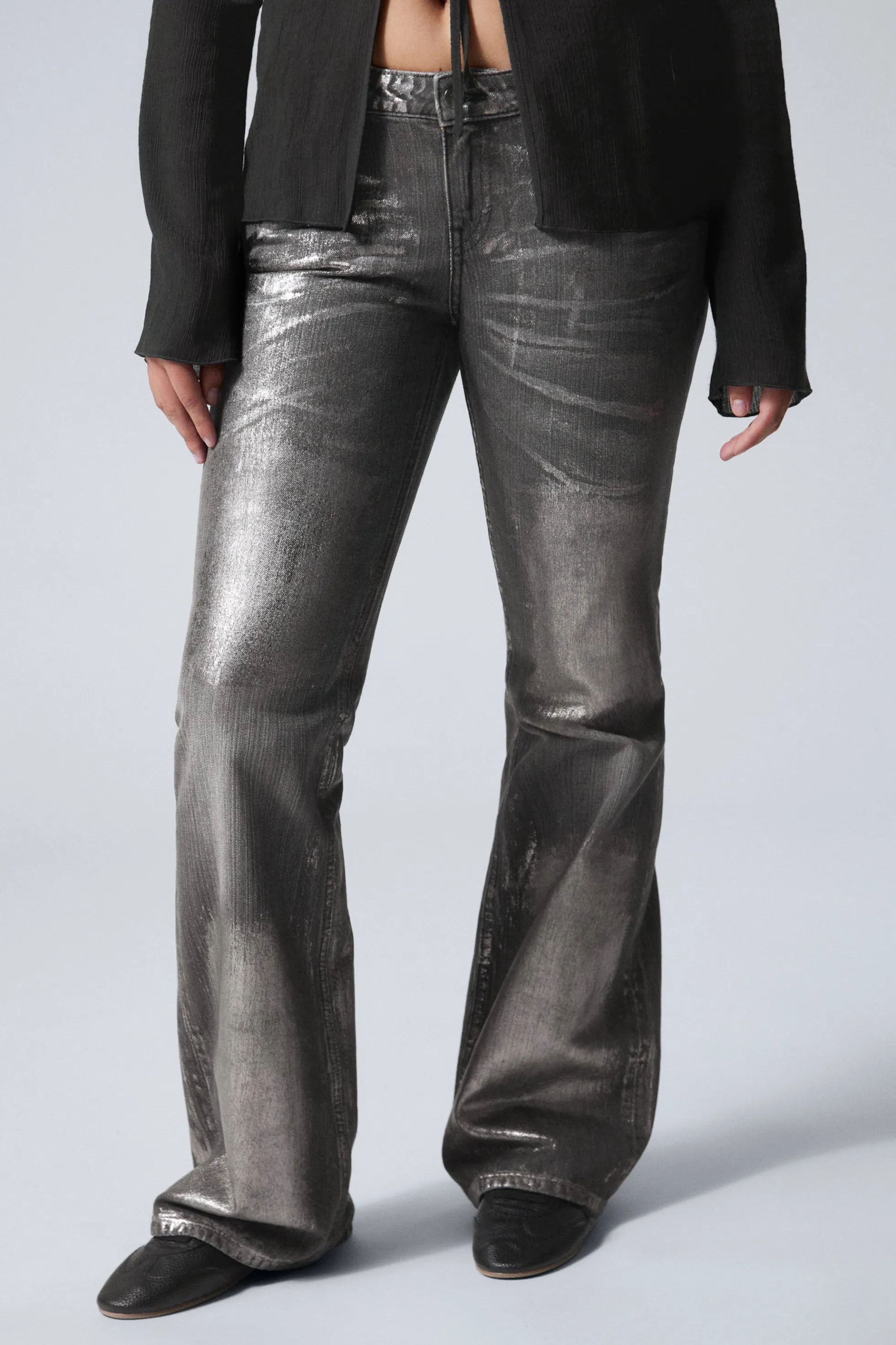 Weekday NOVA FOLIE SLIM FIT BOOTCUT JEANS MET LAGE TAILLE>DAMES Jeans