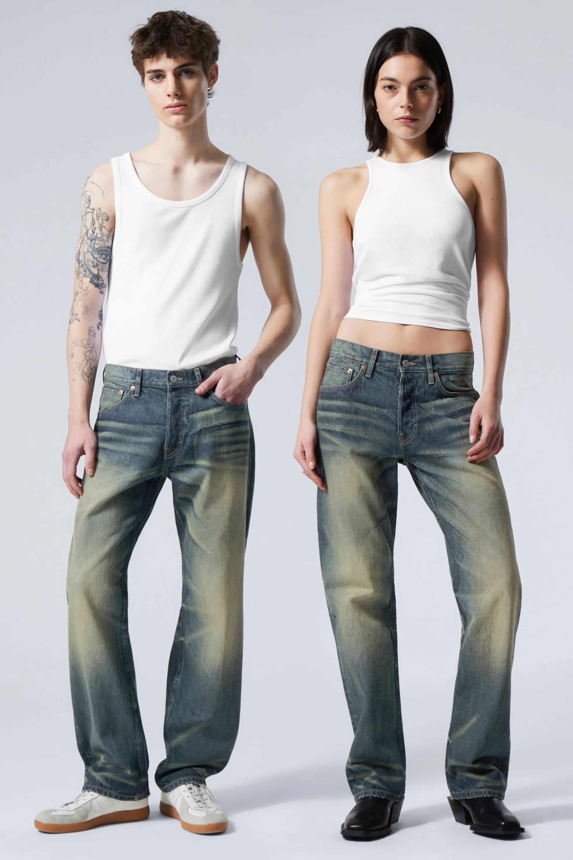 Weekday ORBIT MID WAIST REGULAR STRAIGHT LEG JEANS>DAMES Jeans