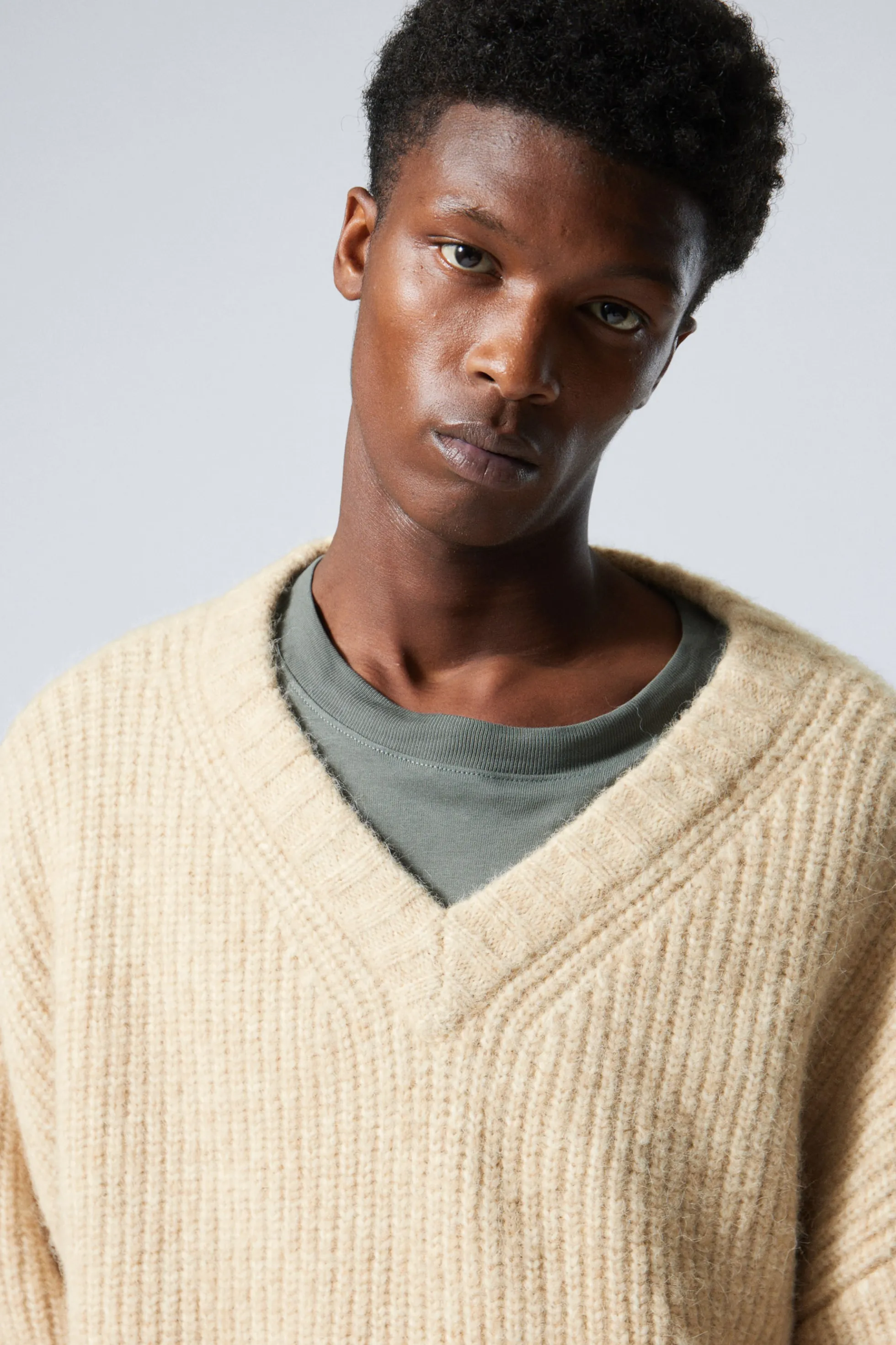 Weekday OVERSIZED GEBREIDE TRUI VAN WOLMIX>Heren Knitwear