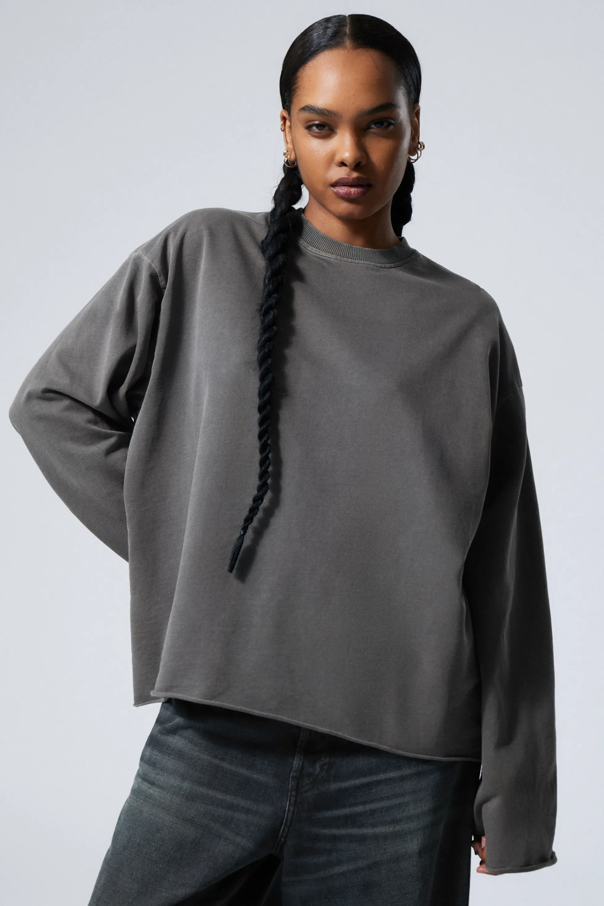 Weekday OVERSIZED KATOENEN TOP MET LANGE MOUWEN>DAMES Tops