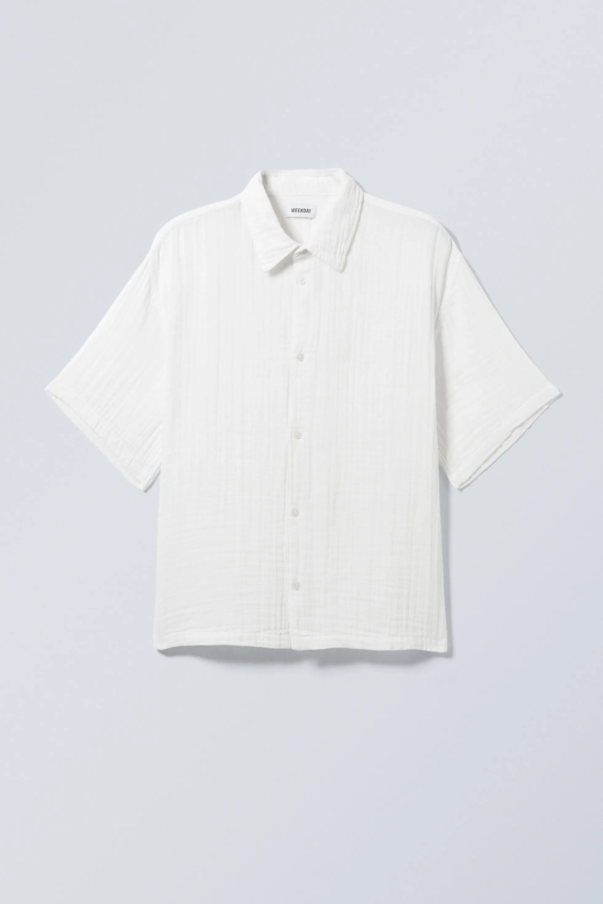 Weekday OVERSIZED OVERHEMD MET STRUCTUUR EN KORTE MOUW>Heren Overhemden