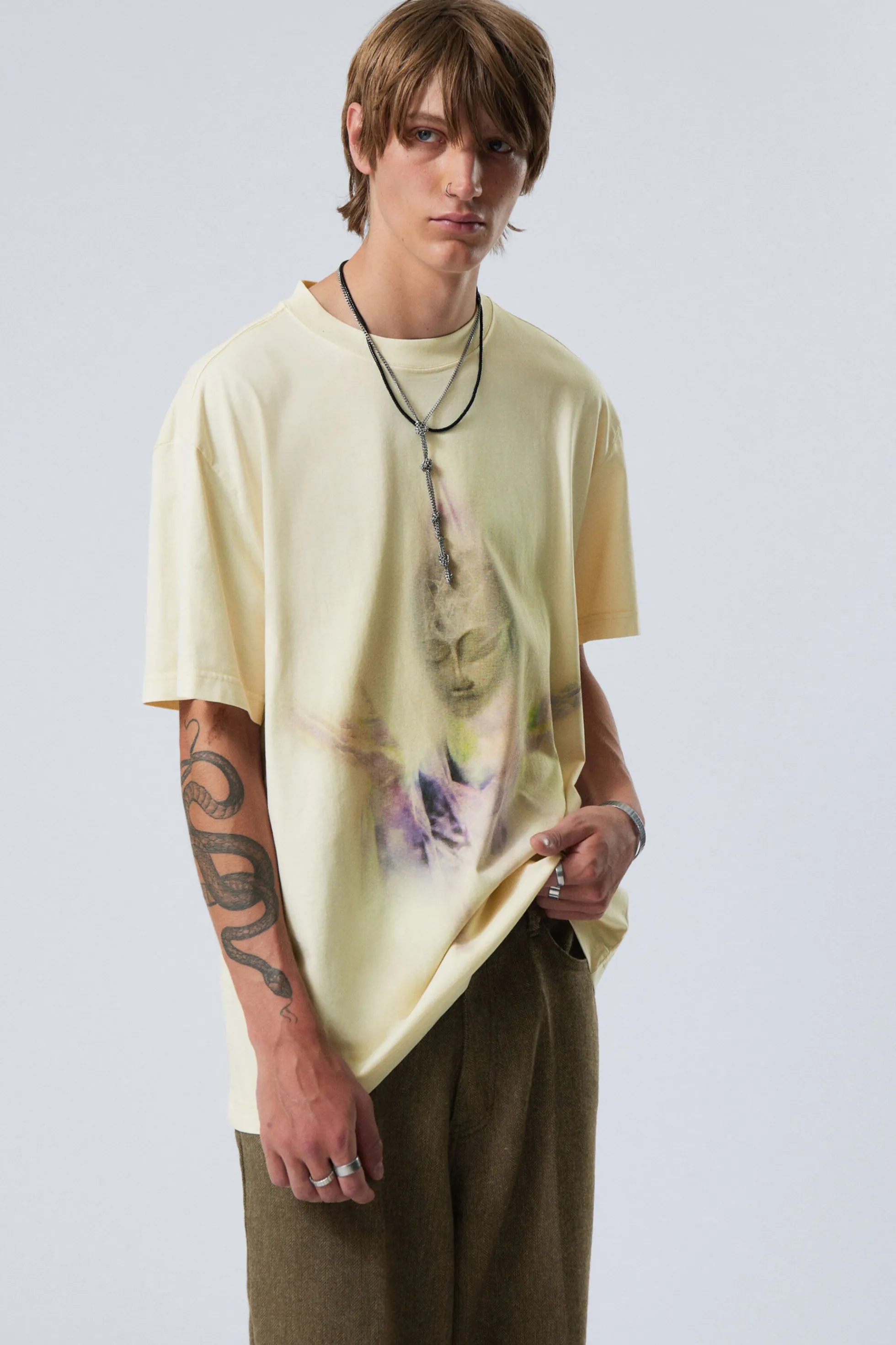 Weekday OVERSIZED T-SHIRT MET GRAFISCHE PRINT>Heren T-Shirts & Tops | Grafische