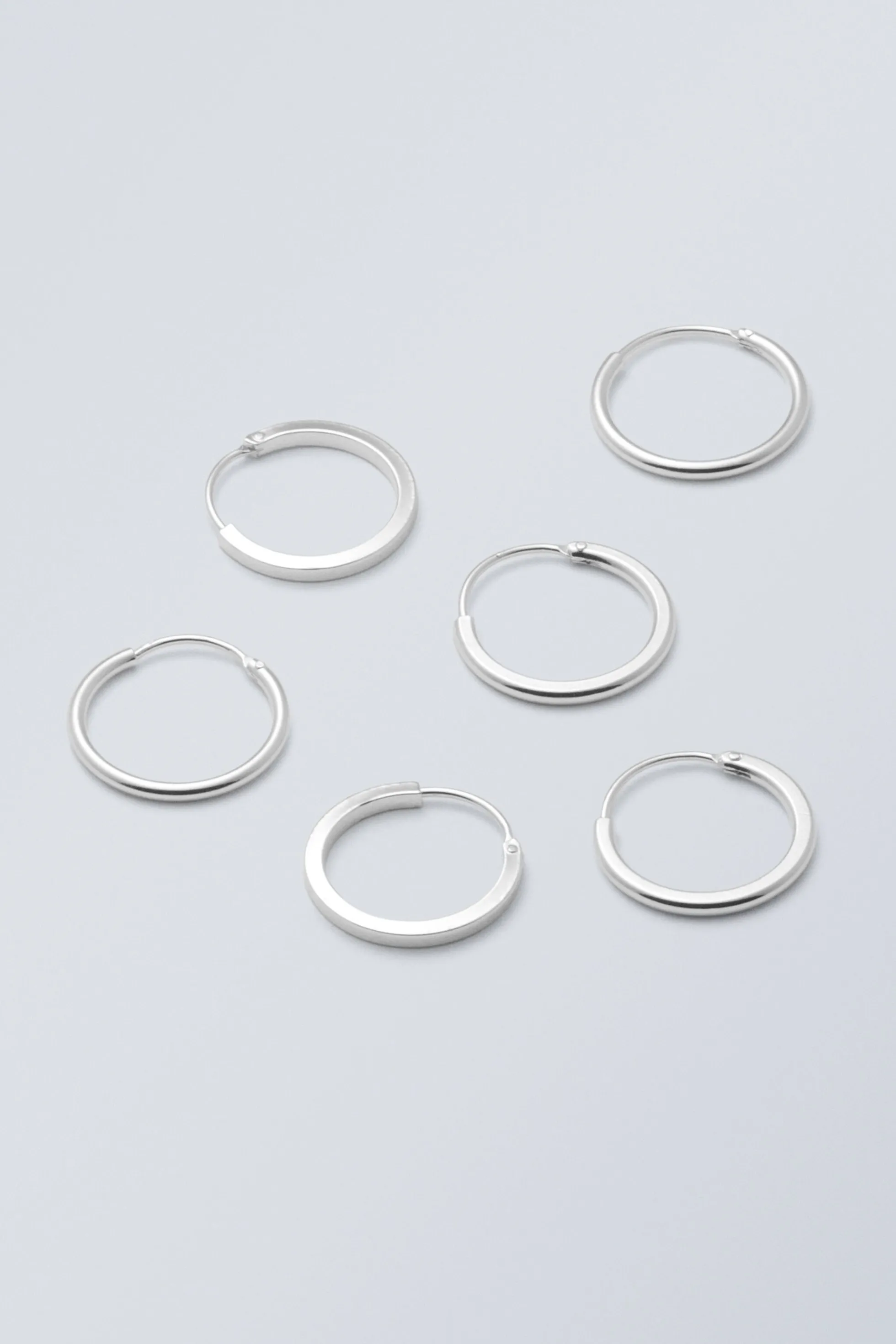 Weekday 3PACK MINIMAL HOOP EARRINGS>DAMES Sieraden