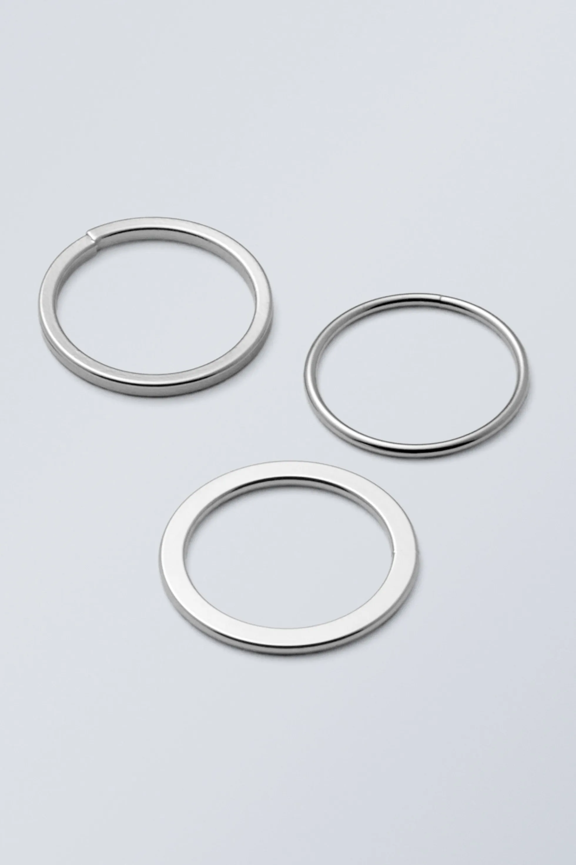 Weekday 3PACK MINIMAL STEEL RINGS>DAMES Sieraden