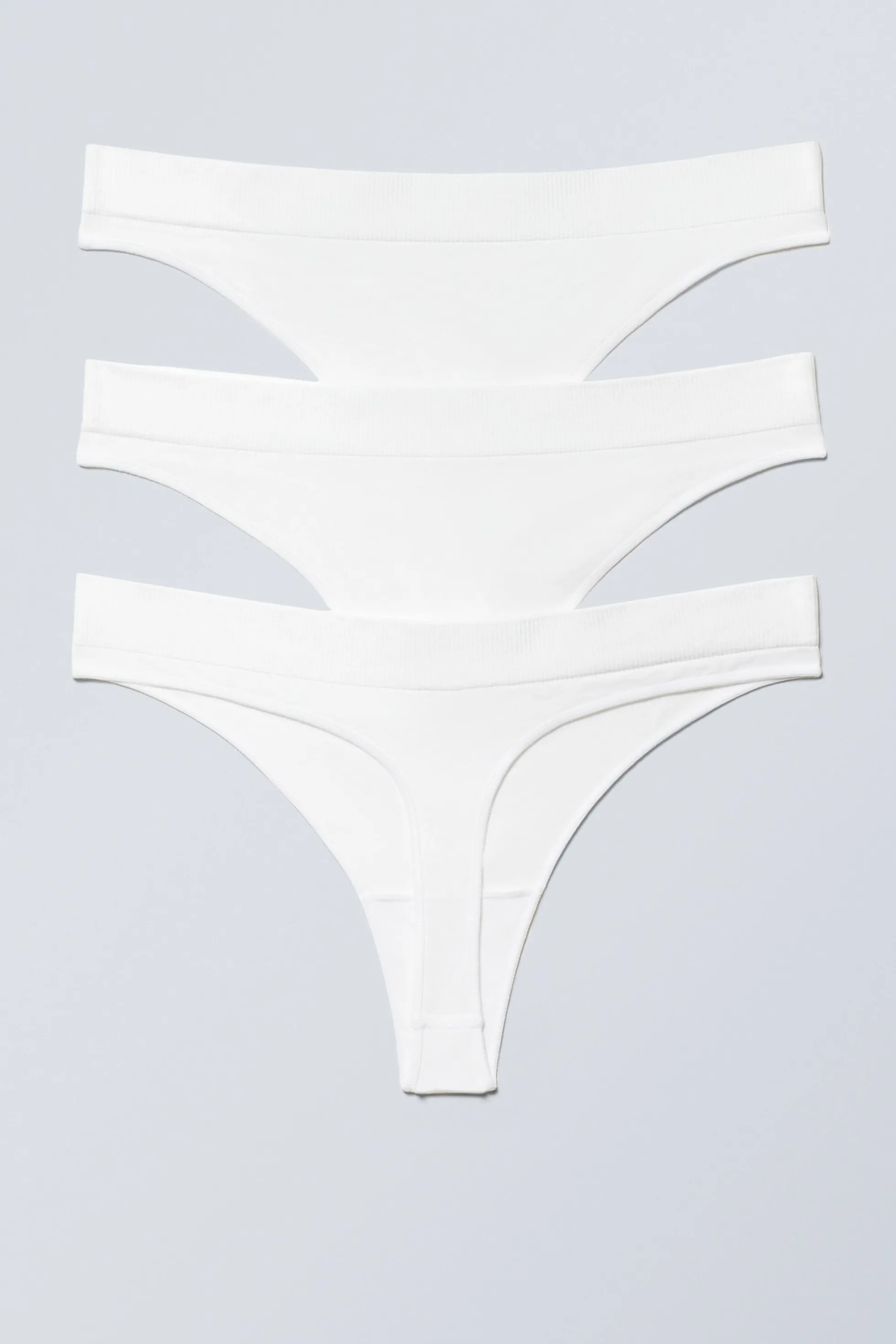Weekday 3-PACK ZACHTE NAADLOZE CAT STRINGS MET HOGE TAILLE>DAMES Ondergoed