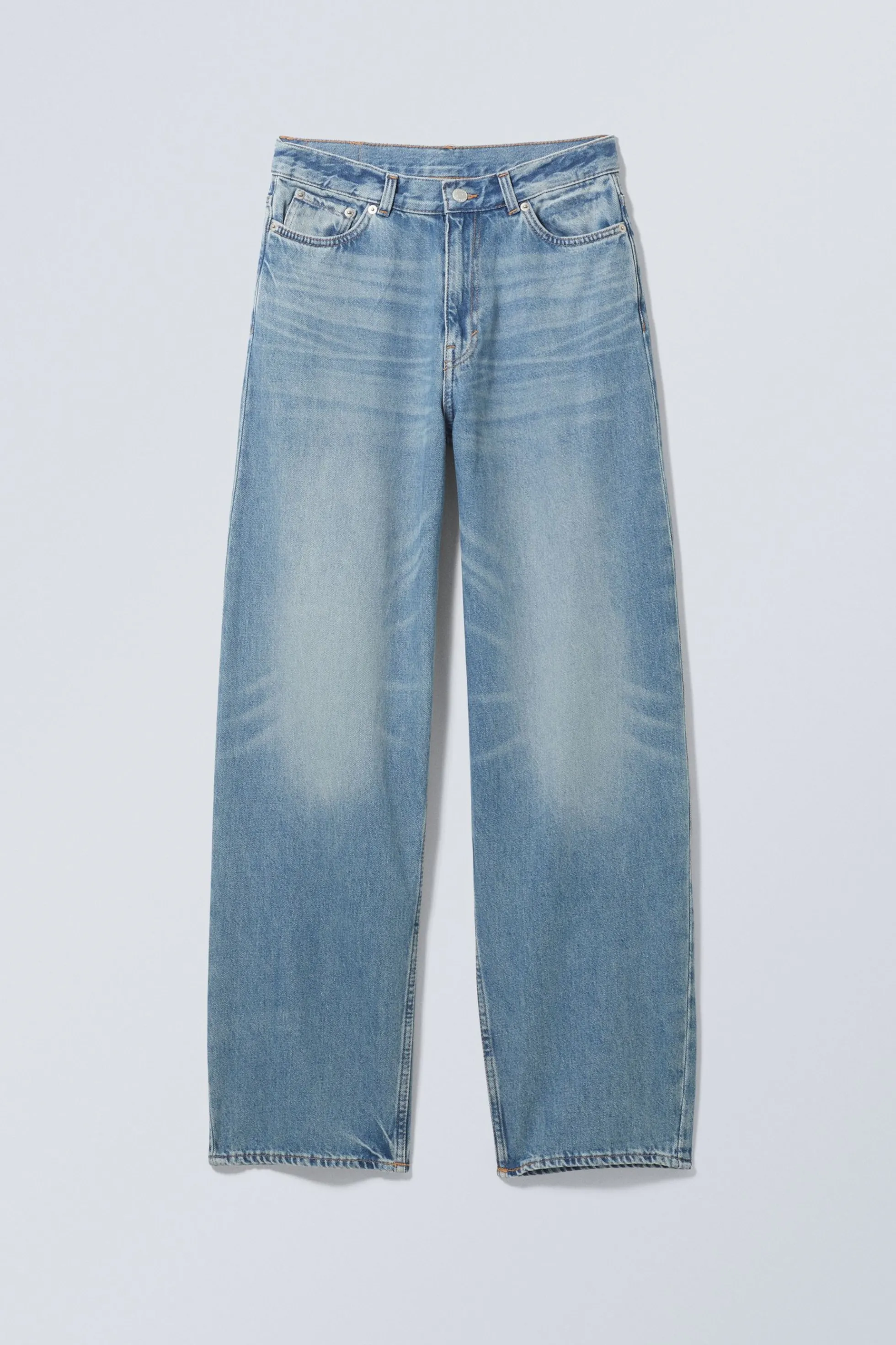 Weekday RAIL MID WAIST LOOSE WIDE LEG JEANS>DAMES Jeans