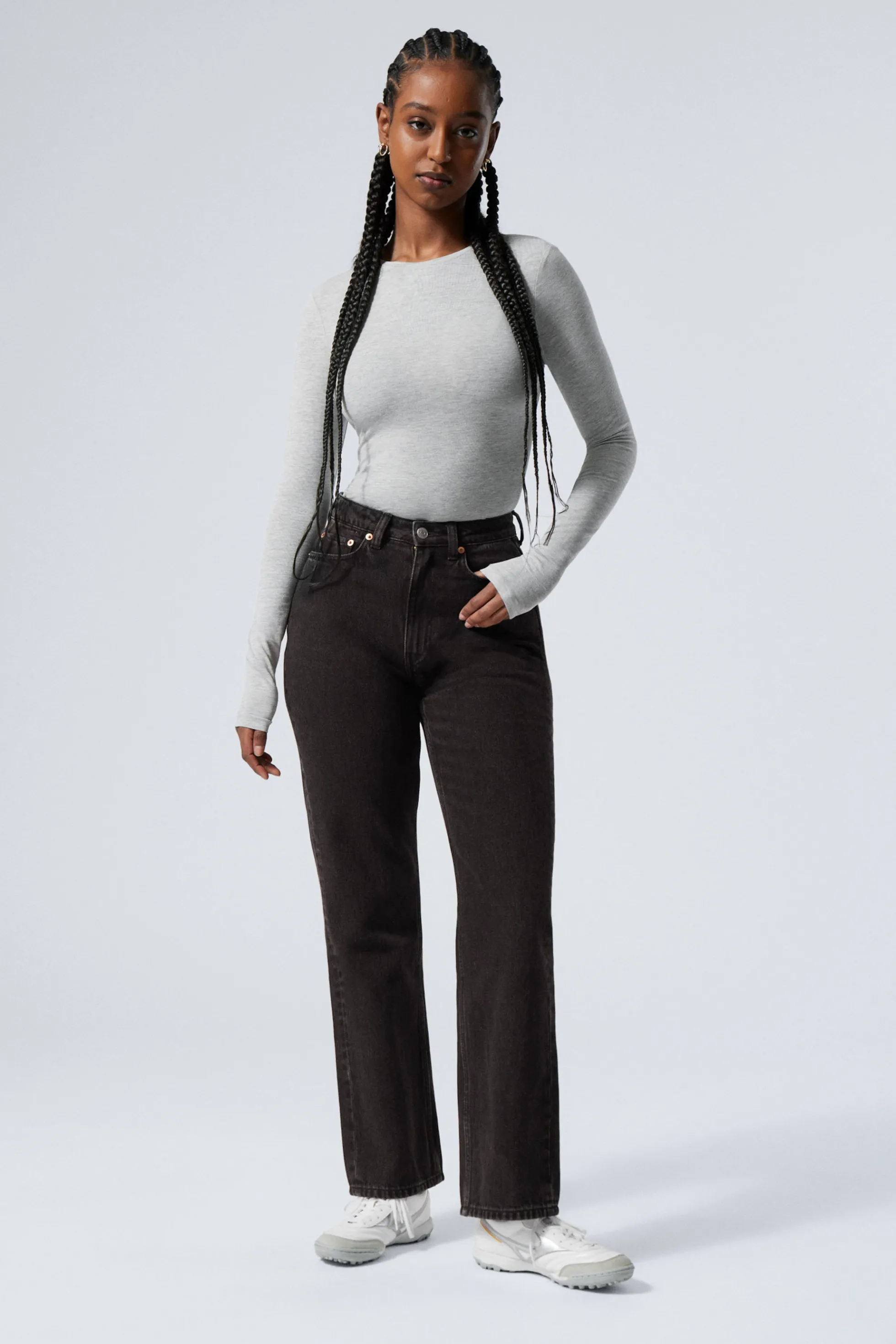 Weekday RESOLUTE CURVE HIGH WAISTED REGULAR STRAIGHT JEANS>DAMES Jeans