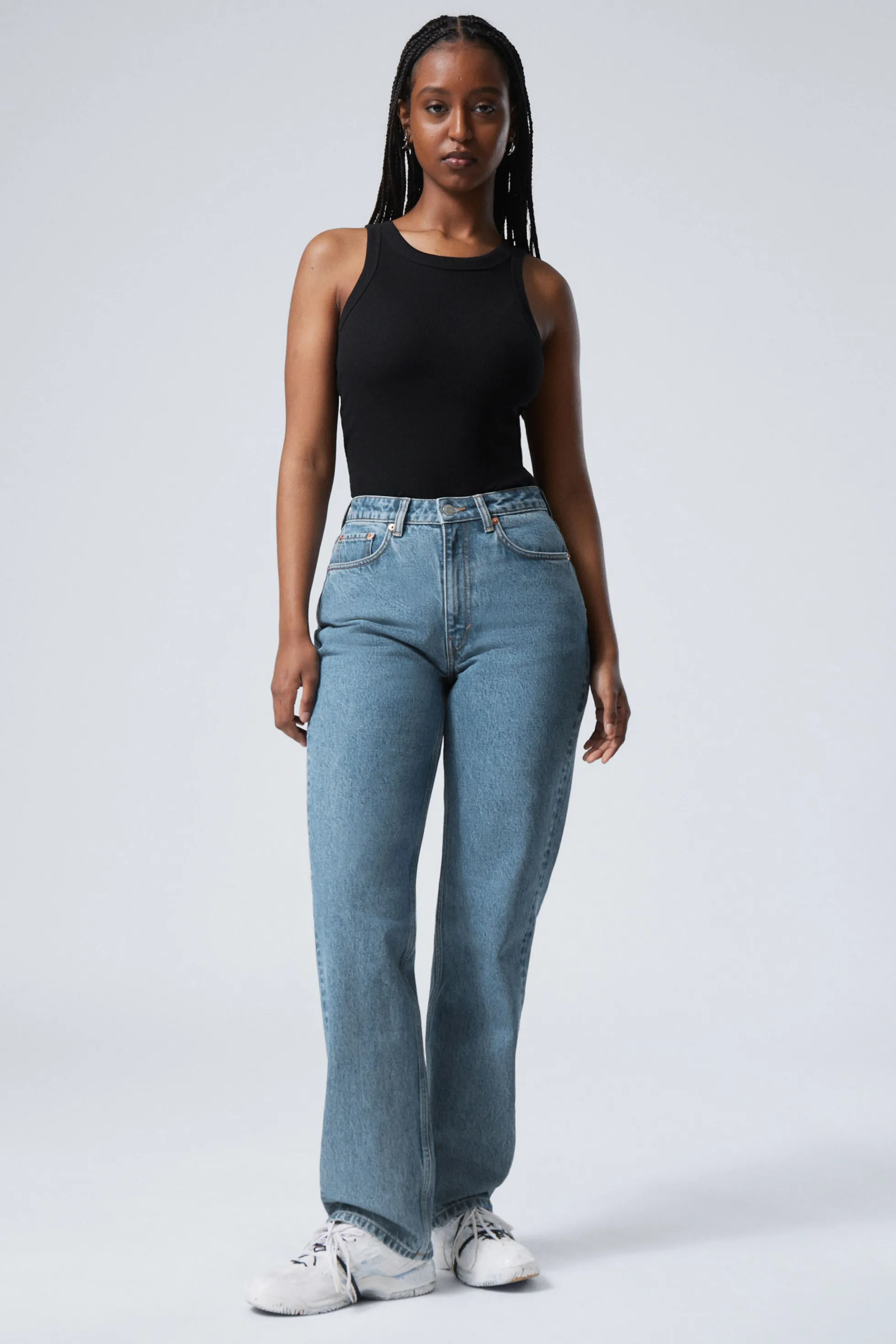 Weekday RESOLUTE CURVE HIGH WAISTED REGULAR STRAIGHT JEANS>DAMES Jeans