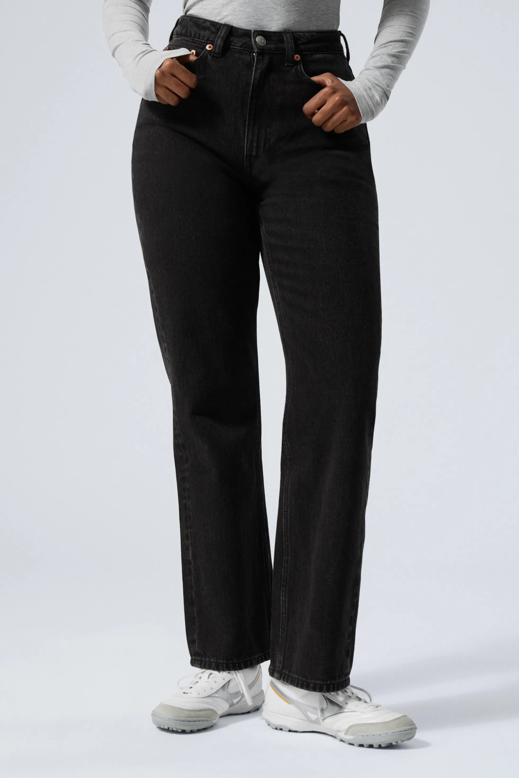 Weekday RESOLUTE CURVE HIGH WAISTED REGULAR STRAIGHT JEANS>DAMES Jeans