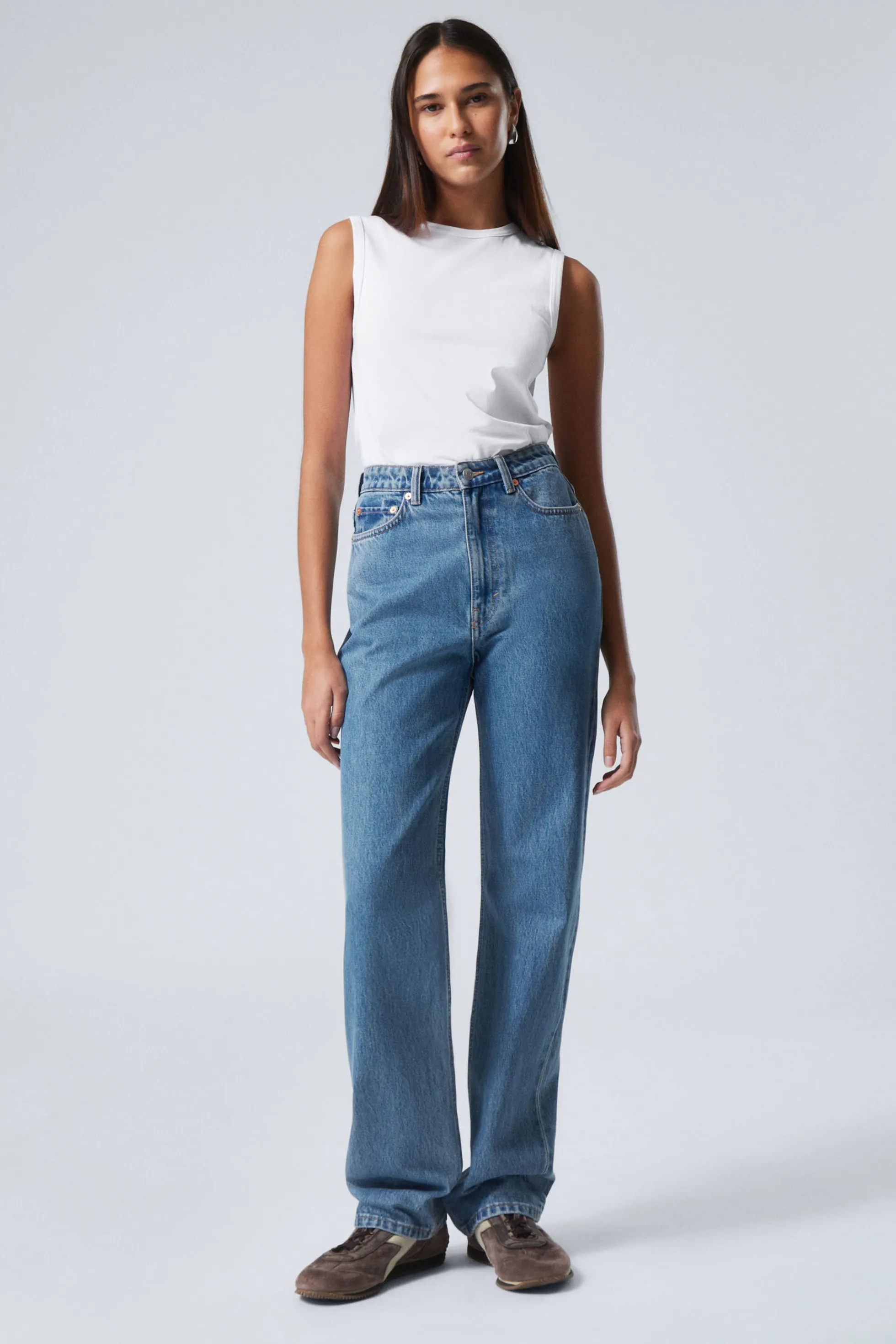 Weekday ROWE SUPER HIGH WAISTED REGULAR STRAIGHT LEG JEANS>DAMES Jeans