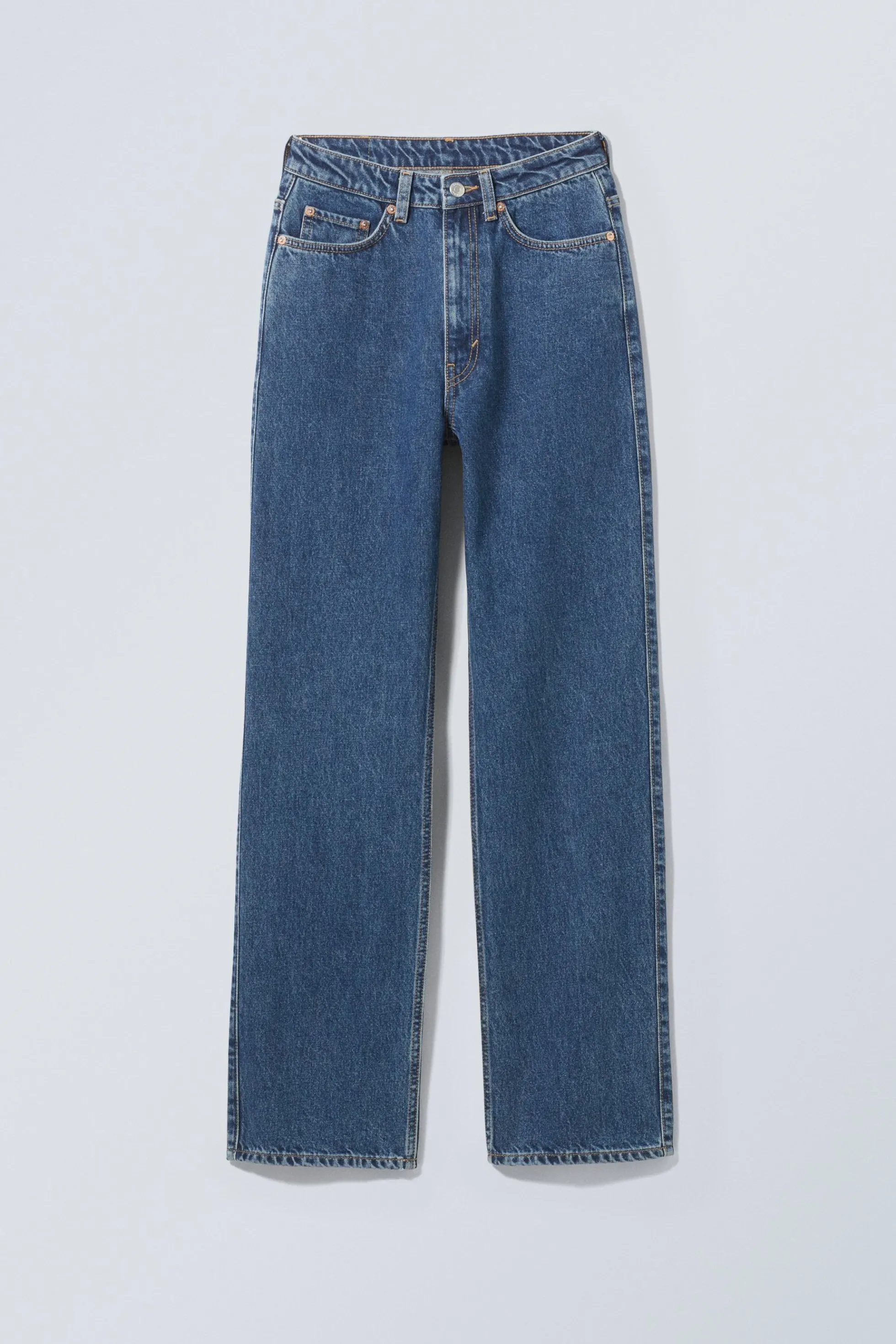 Weekday ROWE SUPER HIGH WAISTED REGULAR STRAIGHT LEG JEANS>DAMES Jeans