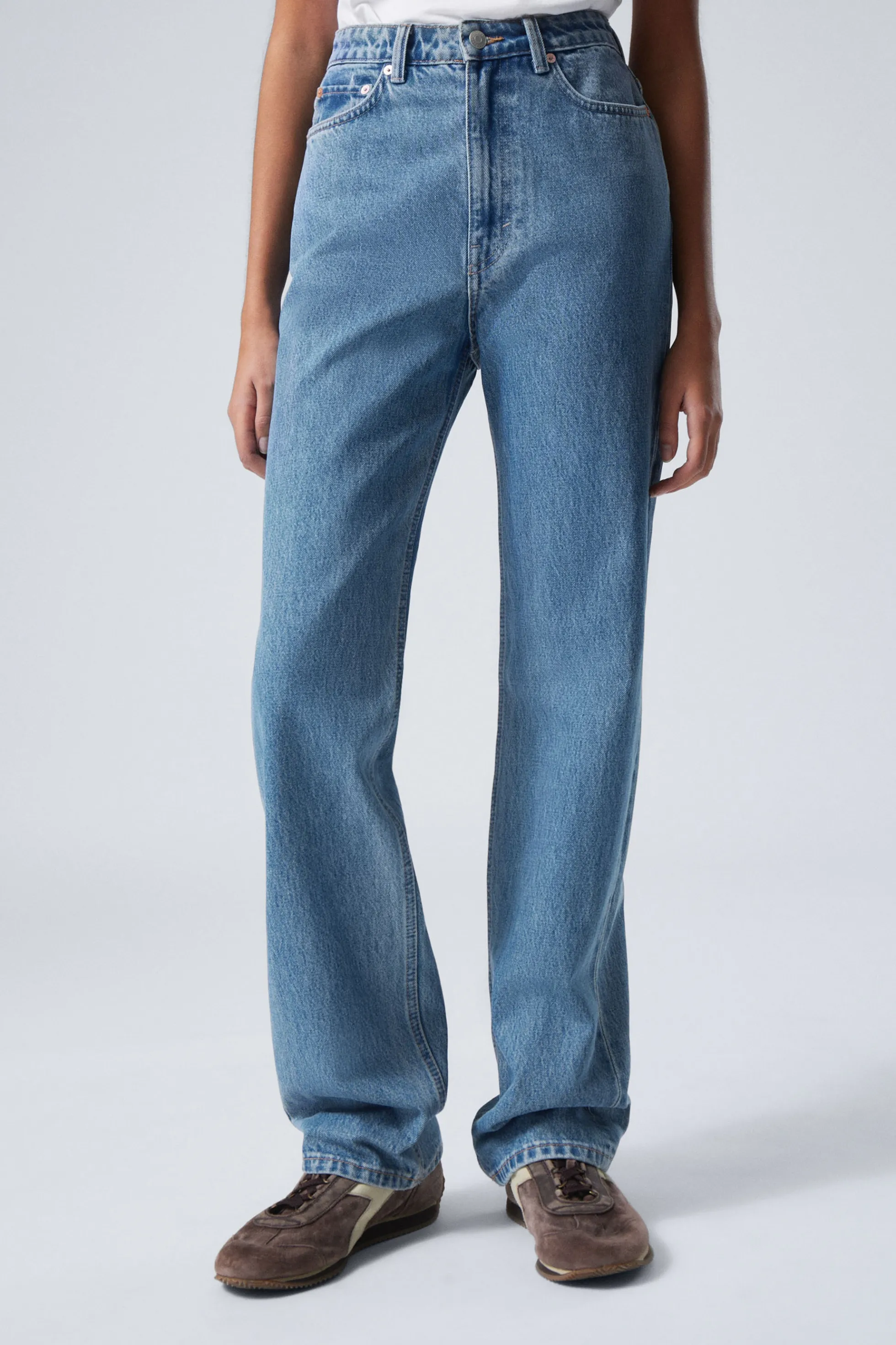 Weekday ROWE SUPER HIGH WAISTED REGULAR STRAIGHT LEG JEANS>DAMES Jeans