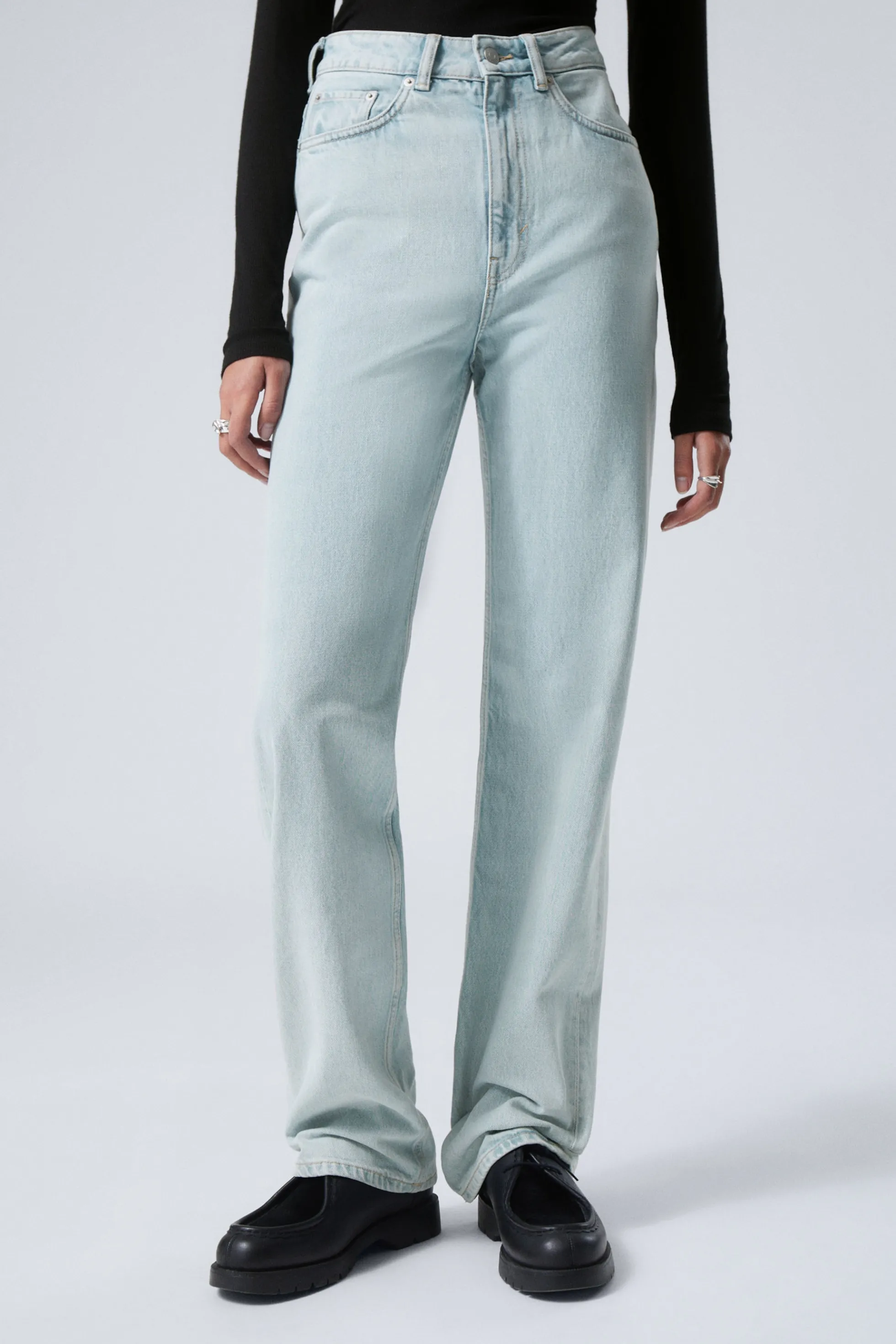 Weekday ROWE SUPER HIGH WAISTED REGULAR STRAIGHT LEG JEANS>DAMES Jeans