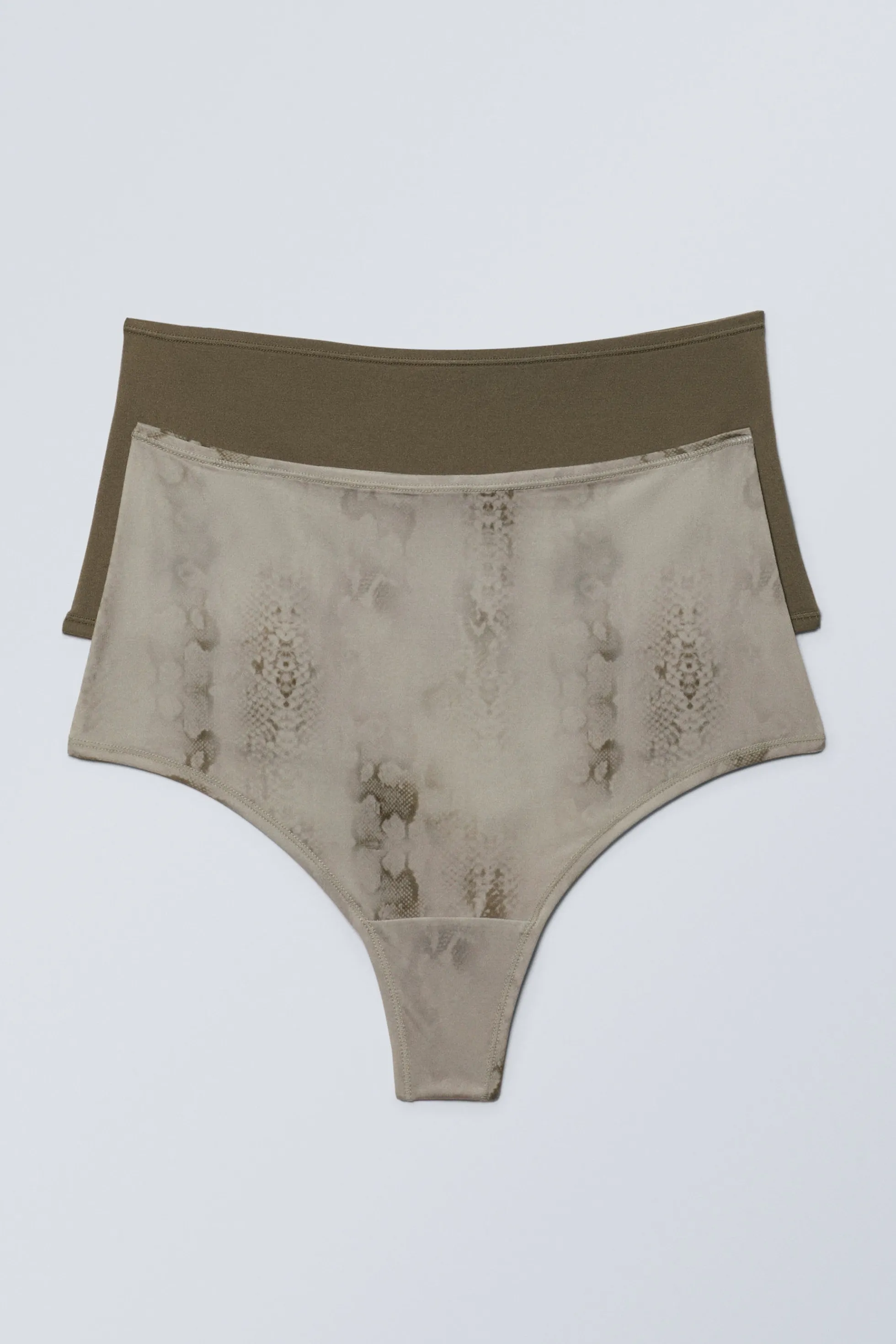 Weekday SET VAN 2 ZACHTE SOUL STRINGS MET HOGE TAILLE>DAMES Ondergoed