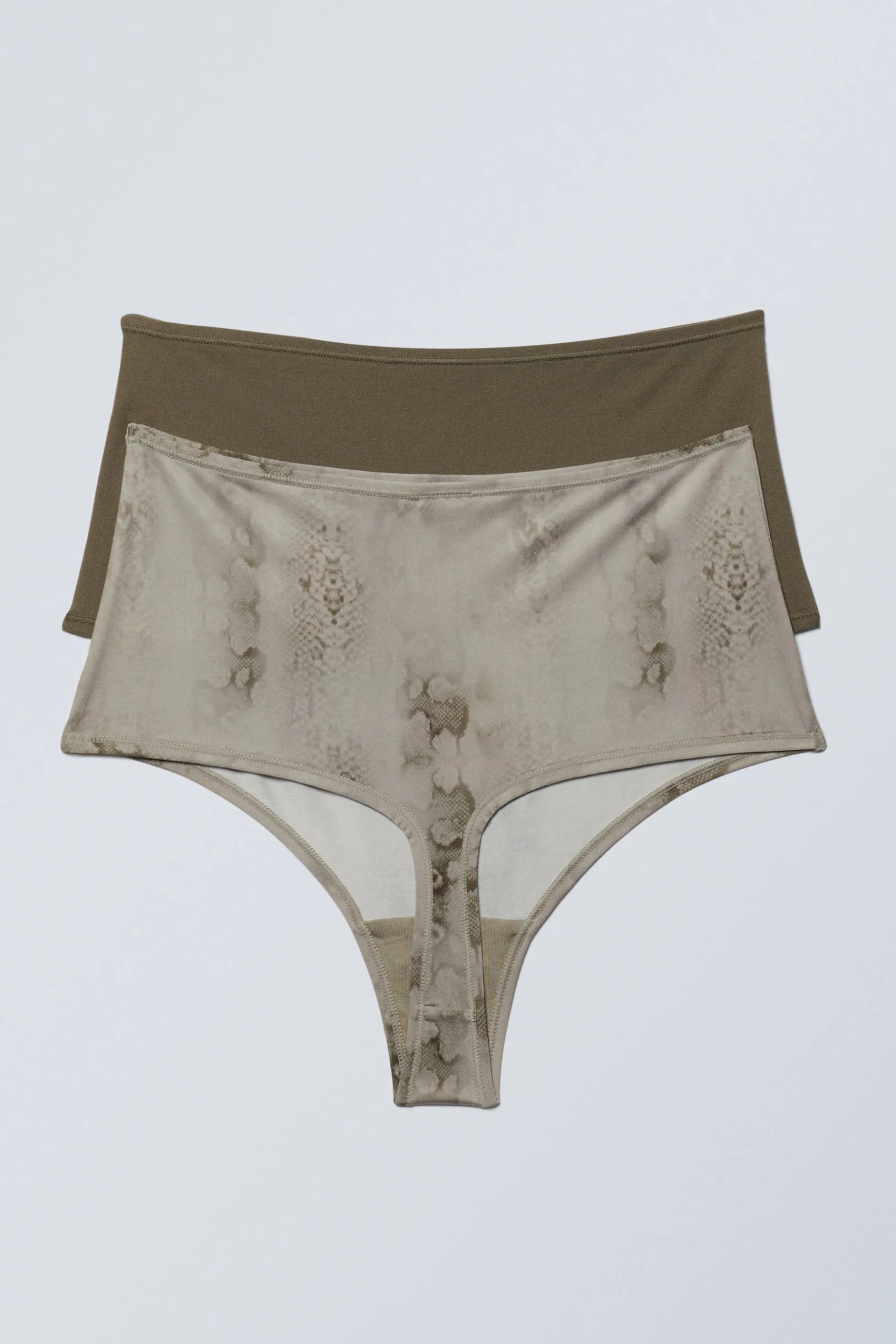 Weekday SET VAN 2 ZACHTE SOUL STRINGS MET HOGE TAILLE>DAMES Ondergoed
