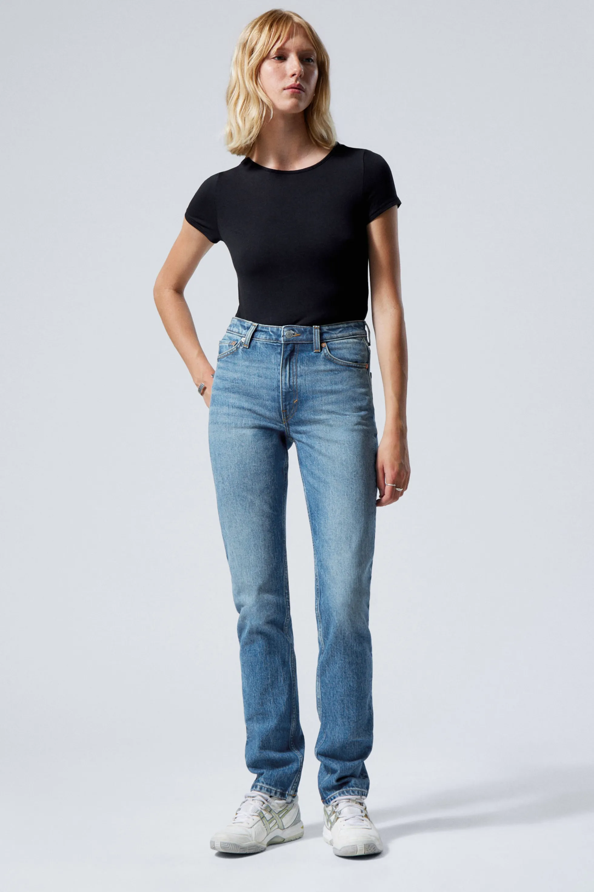 Weekday SMOOTH HIGH WAISTED SLIM LEG JEANS>DAMES Jeans