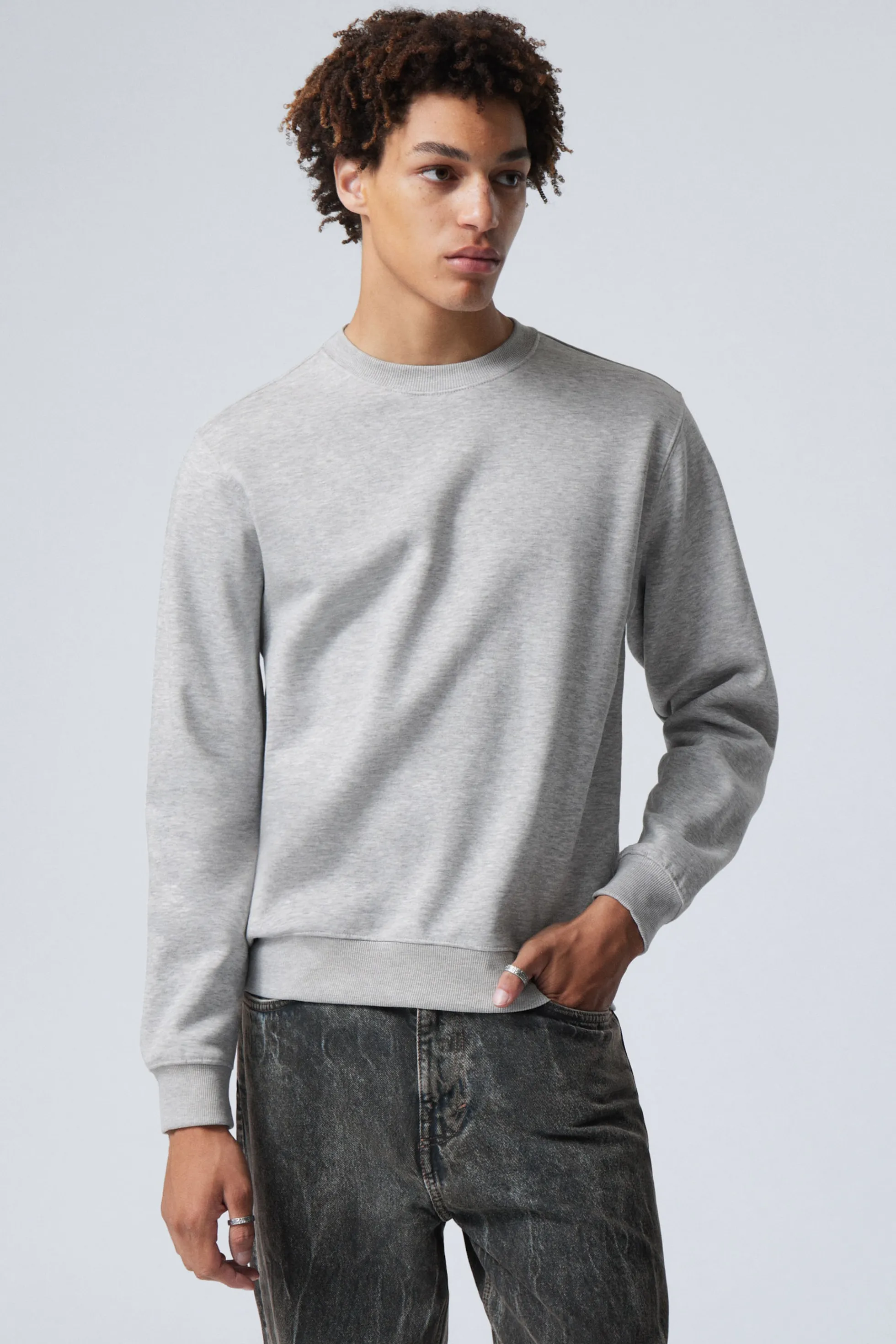 Weekday STANDAARD MIDDELZWAAR SWEATSHIRT>Heren Sweatshirts | Basics