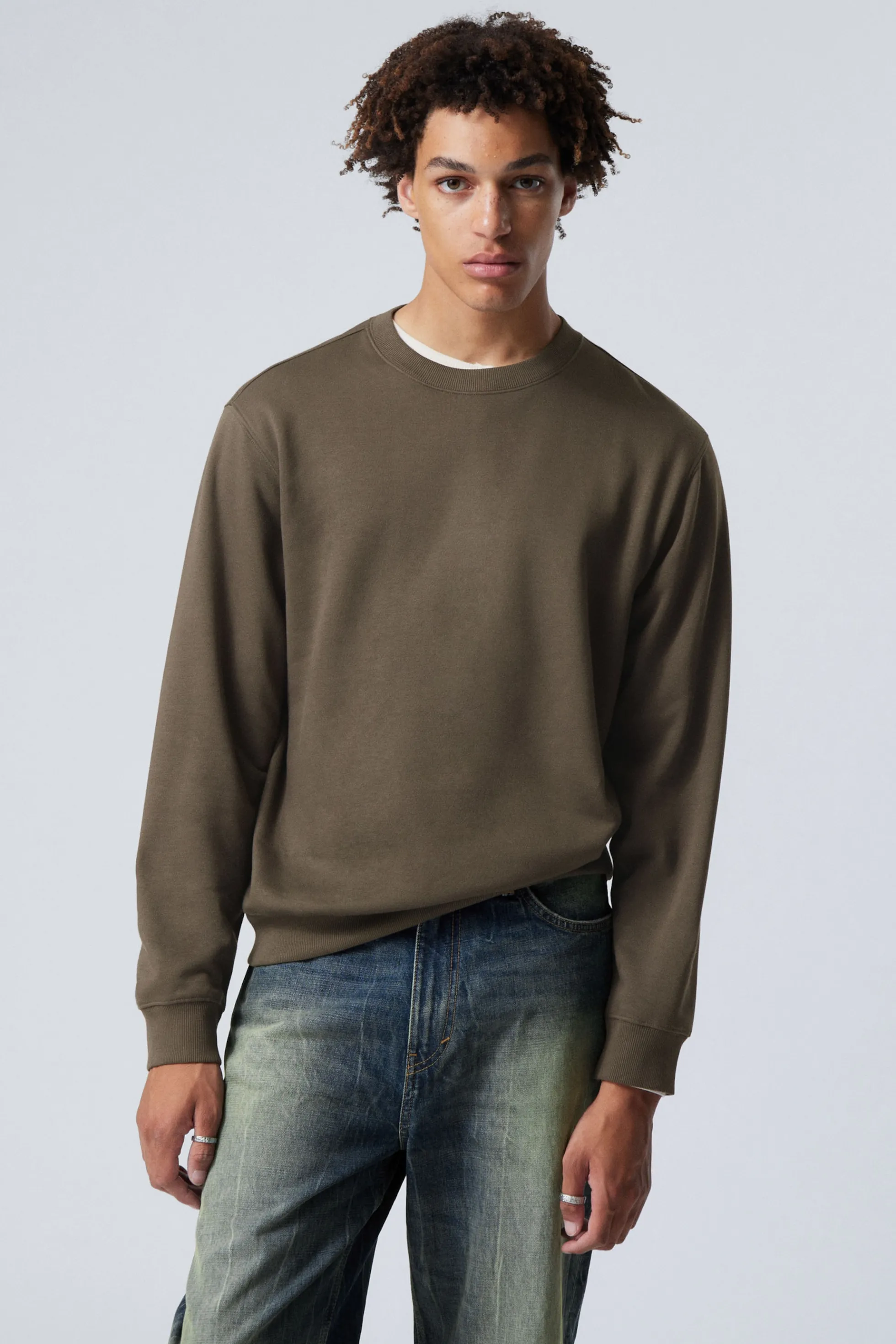 Weekday STANDAARD MIDDELZWAAR SWEATSHIRT>Heren Sweatshirts | Basics