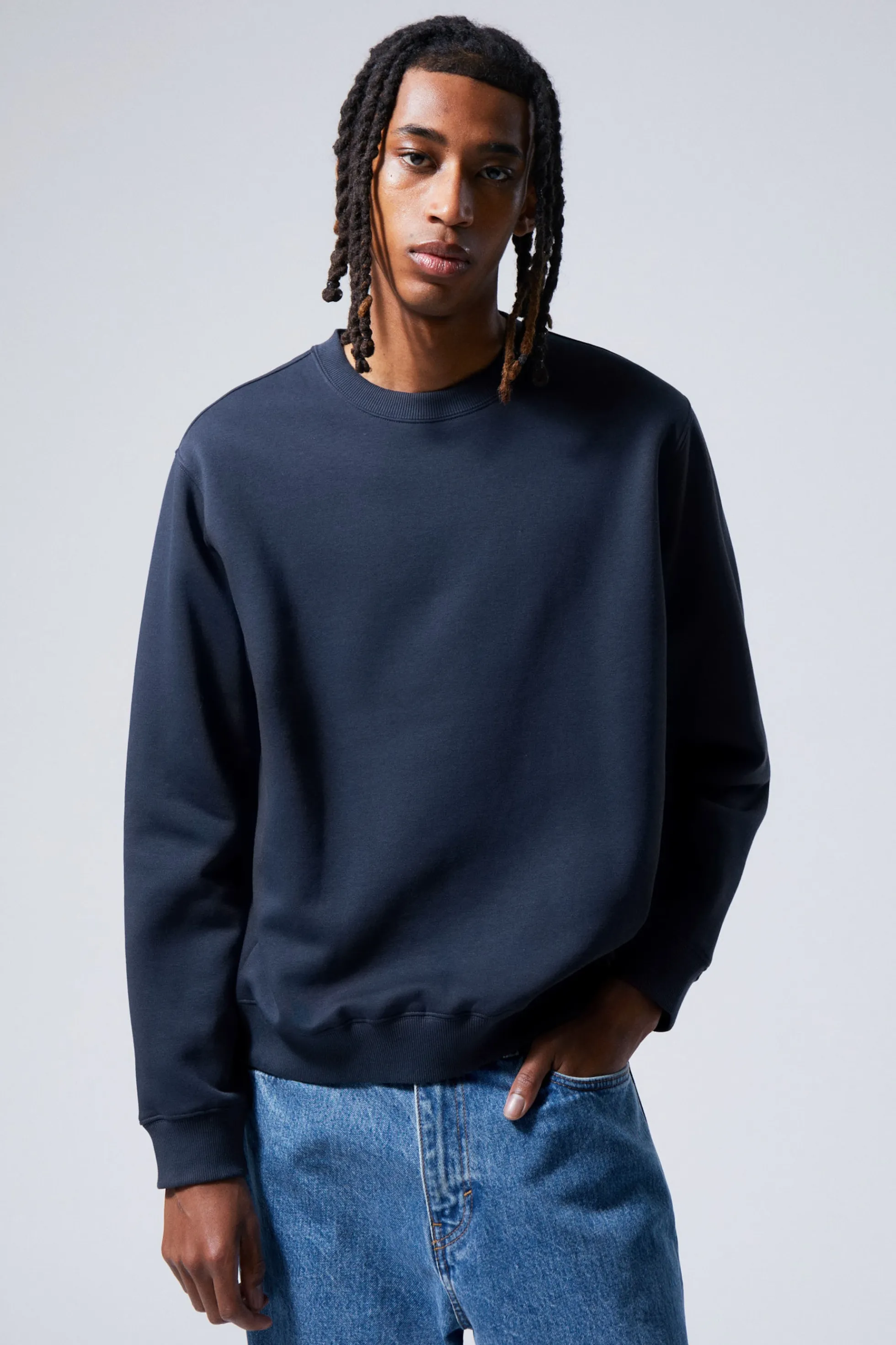 Weekday STANDAARD MIDDELZWAAR SWEATSHIRT>Heren Sweatshirts | Basics