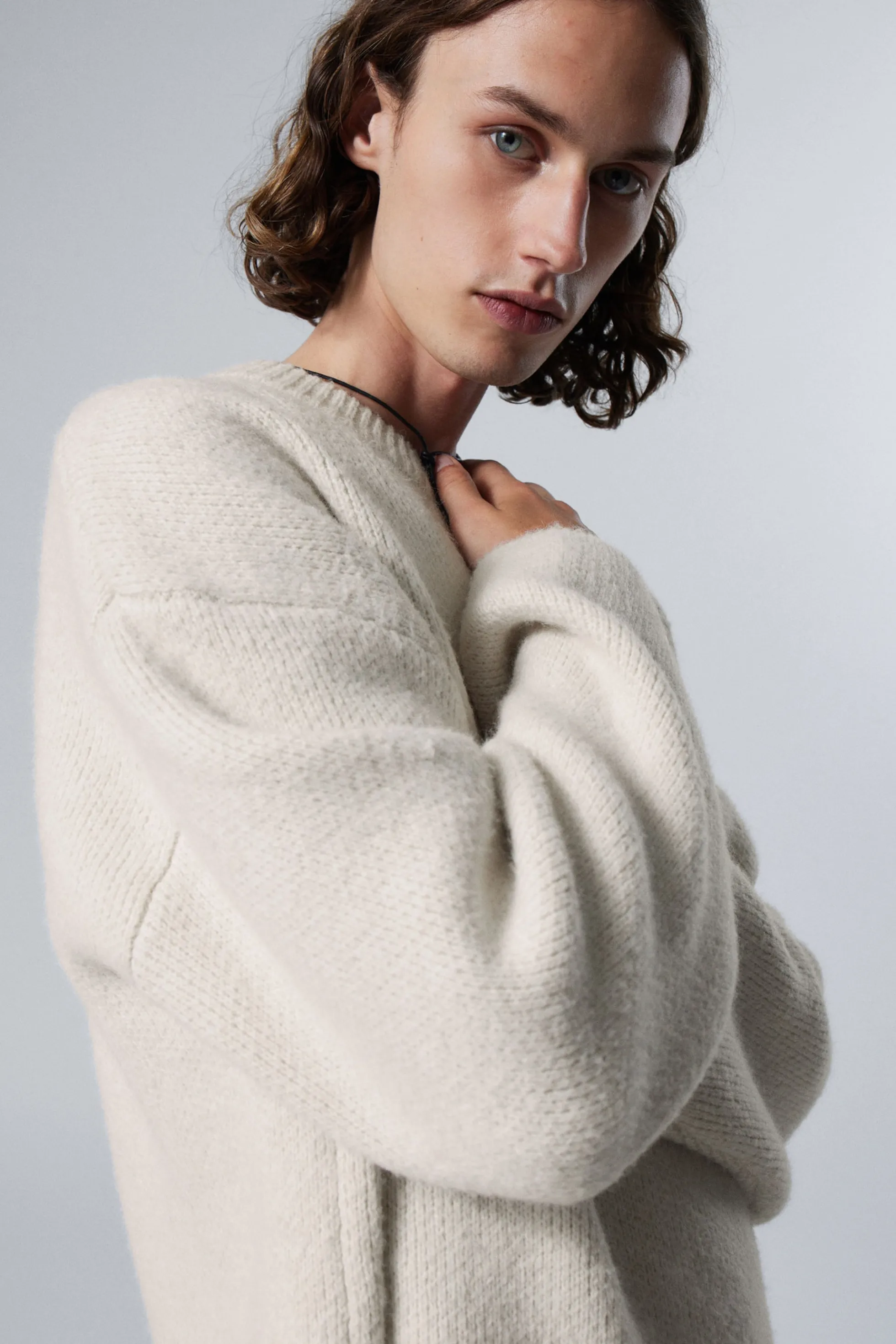 Weekday TEO OVERSIZED GEBREIDE TRUI VAN WOLMIX>Heren Knitwear