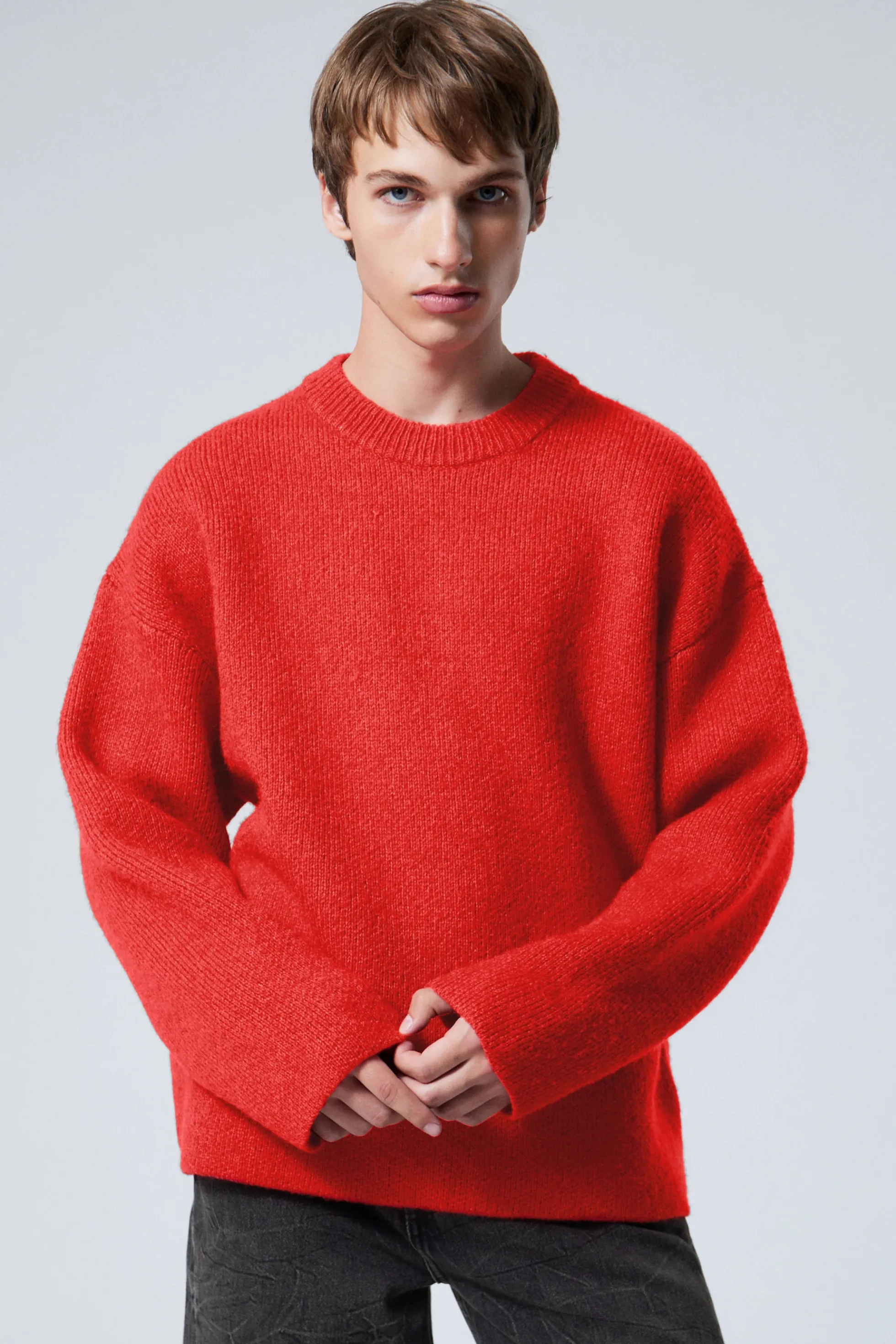 Weekday TEO OVERSIZED GEBREIDE TRUI VAN WOLMIX>Heren Knitwear