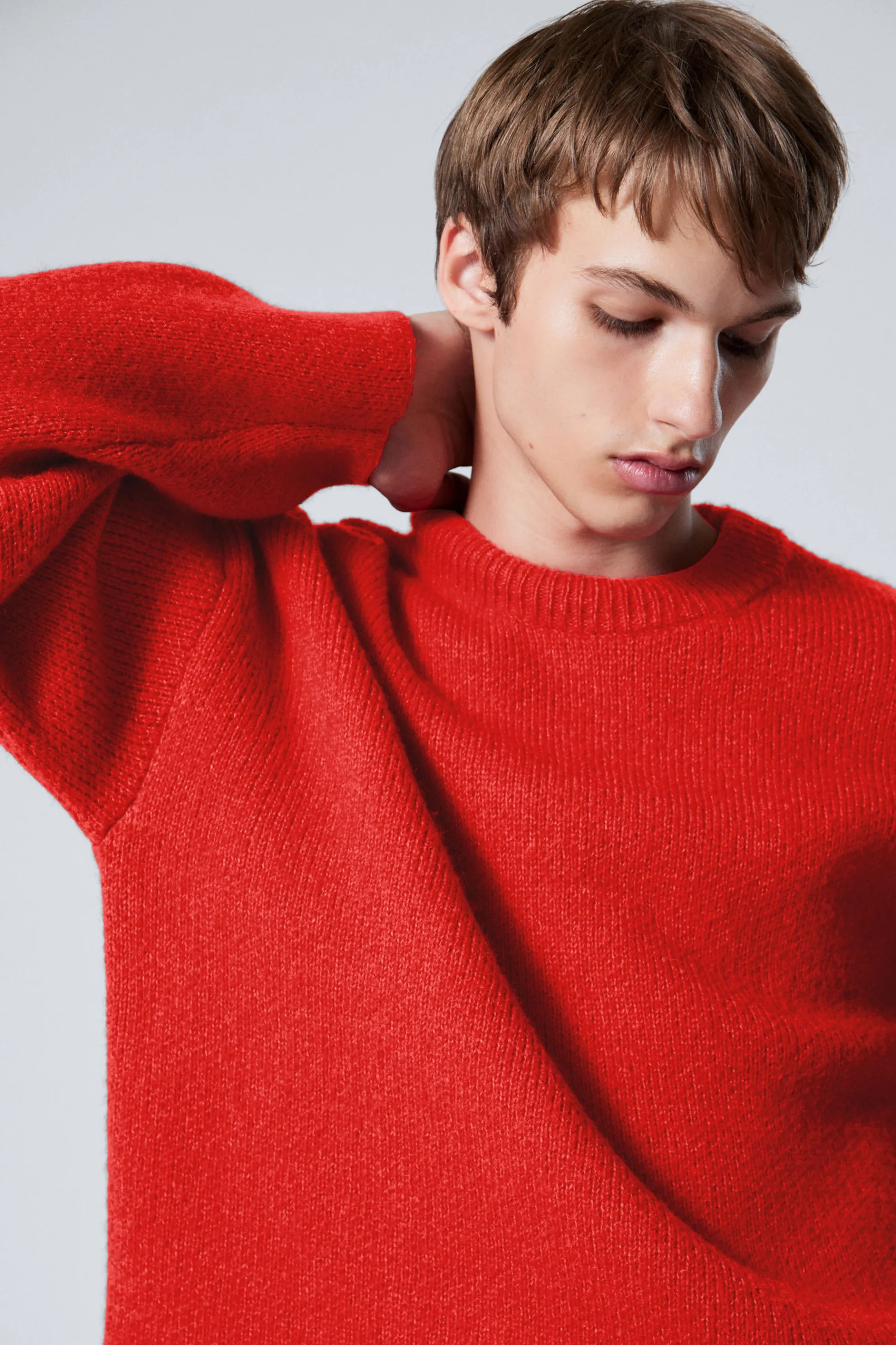 Weekday TEO OVERSIZED GEBREIDE TRUI VAN WOLMIX>Heren Knitwear