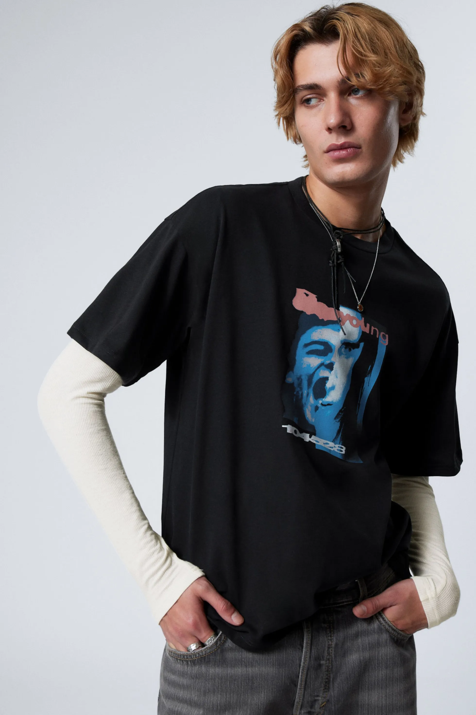 Weekday T-SHIRT MET BOXY PASVORM EN GRAFISCHE PRINT>Heren Grafische | T-Shirts & Tops