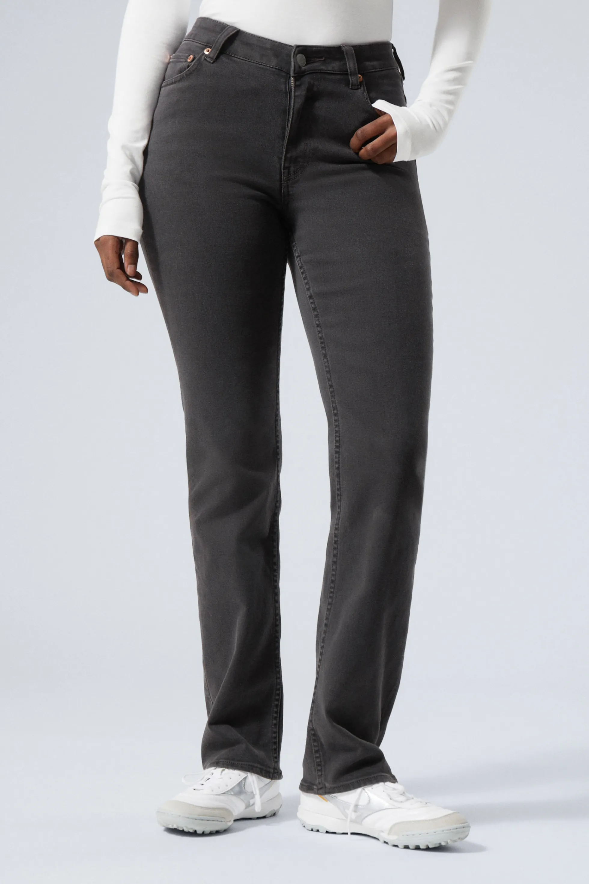 Weekday TWIG CURVE MID WAIST SLIM STRAIGHT LEG JEANS>DAMES Jeans