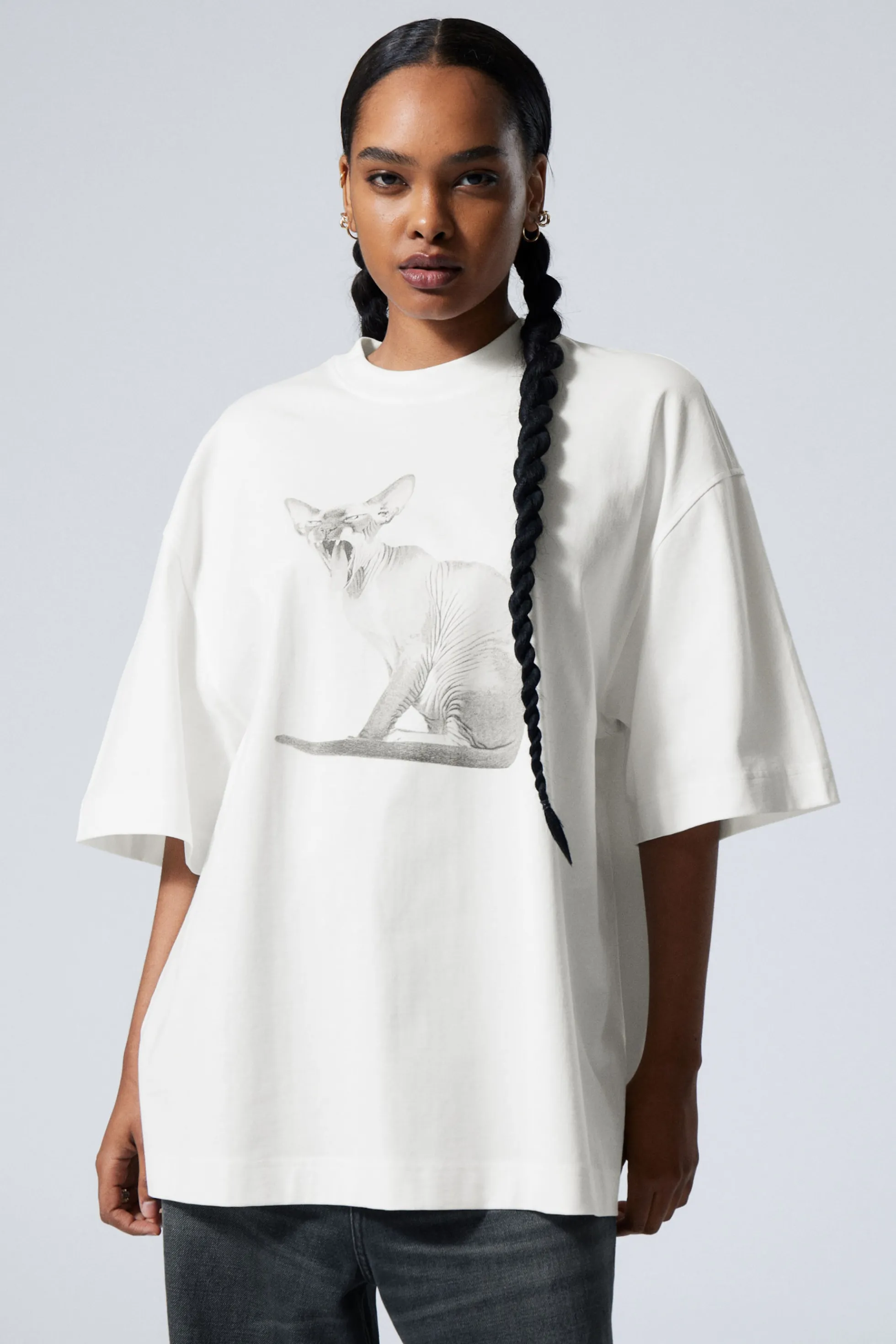 Weekday WIJD OVERSIZED T-SHIRT MET PRINT>DAMES Tops