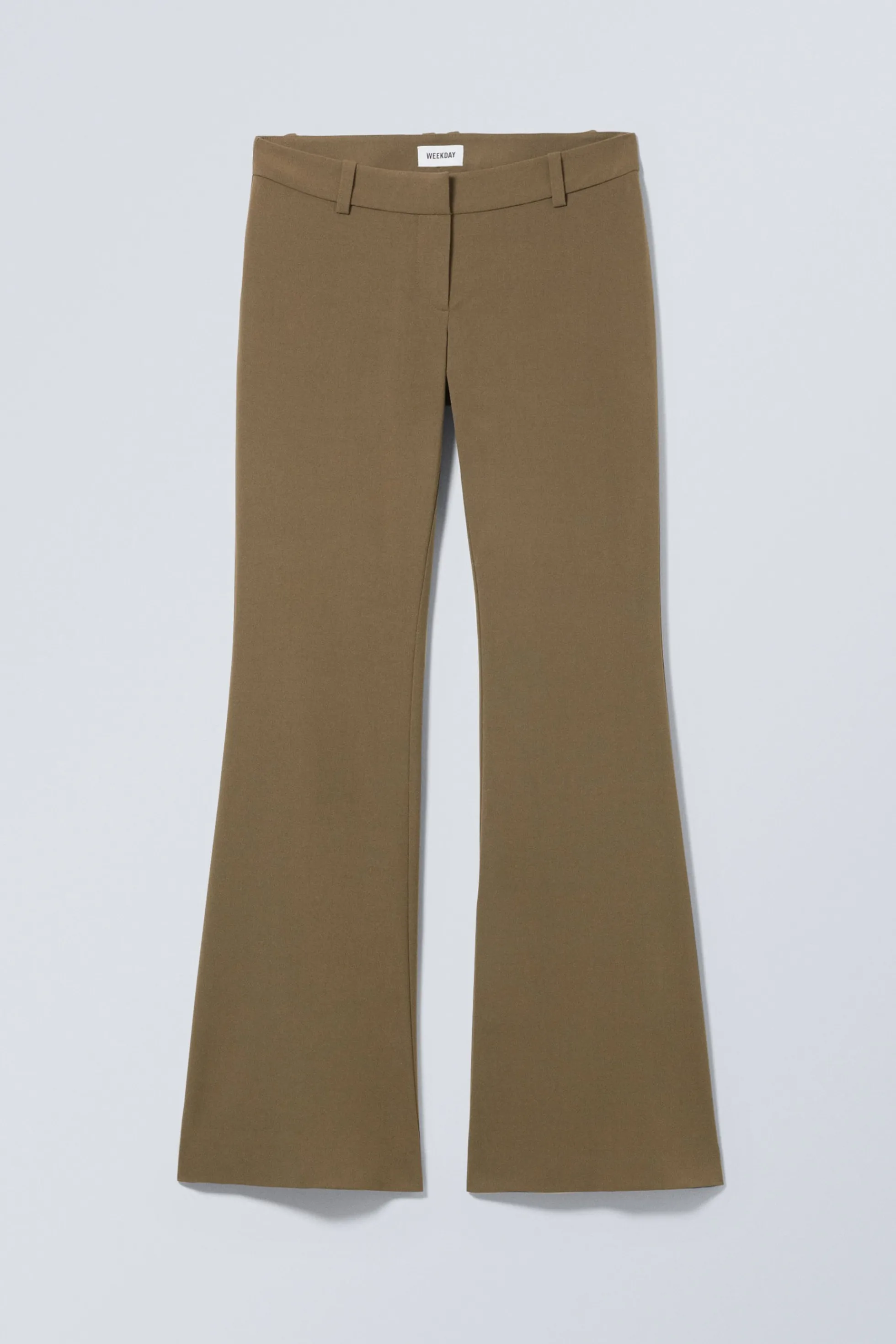 Weekday WIJD UITLOPENDE SLIM FIT PANTALON MET LAGE TAILLE>DAMES Broeken