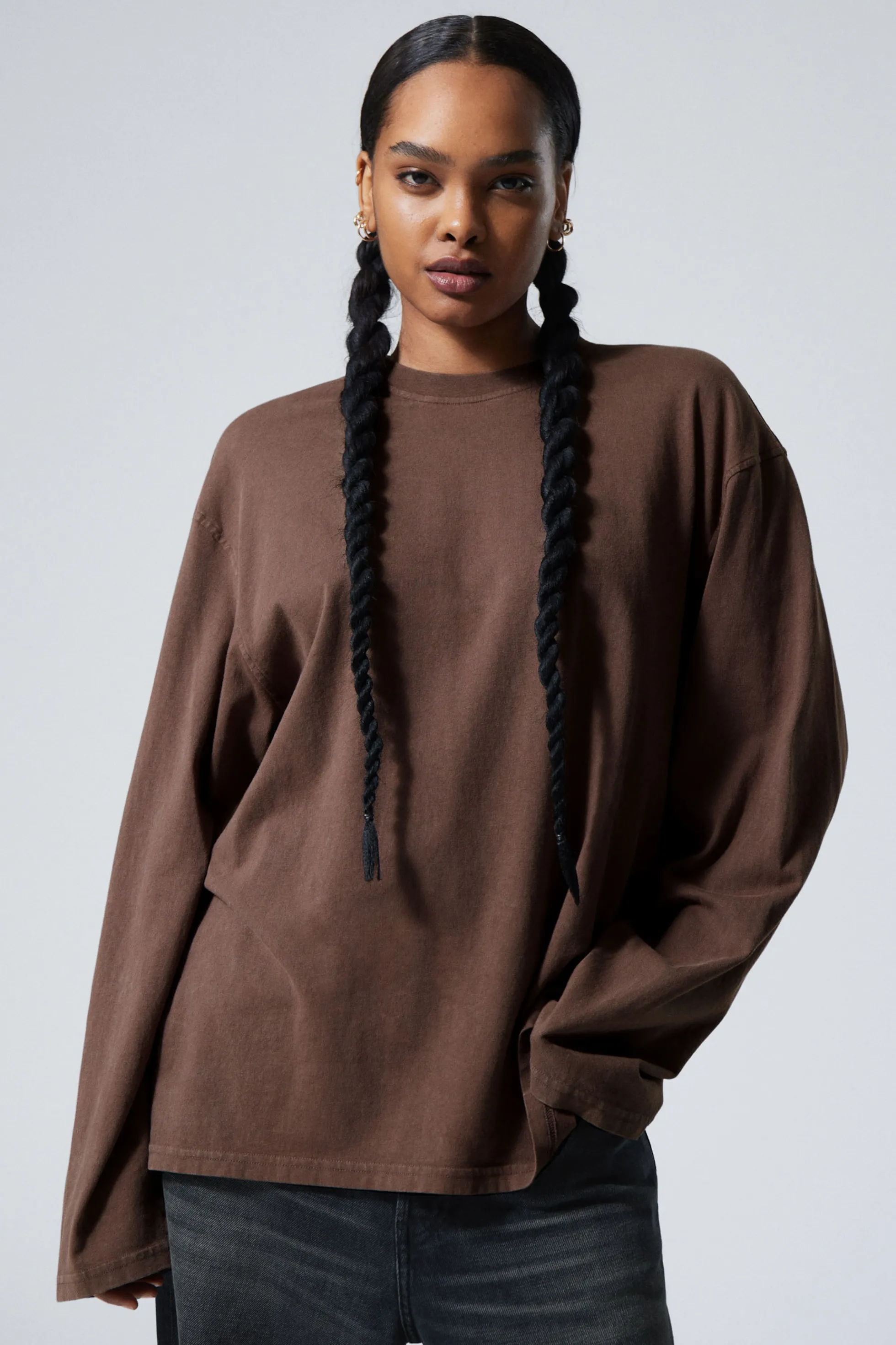 Weekday ZACHTE OVERSIZED TOP MET LANGE MOUWEN>DAMES Basics | Tops